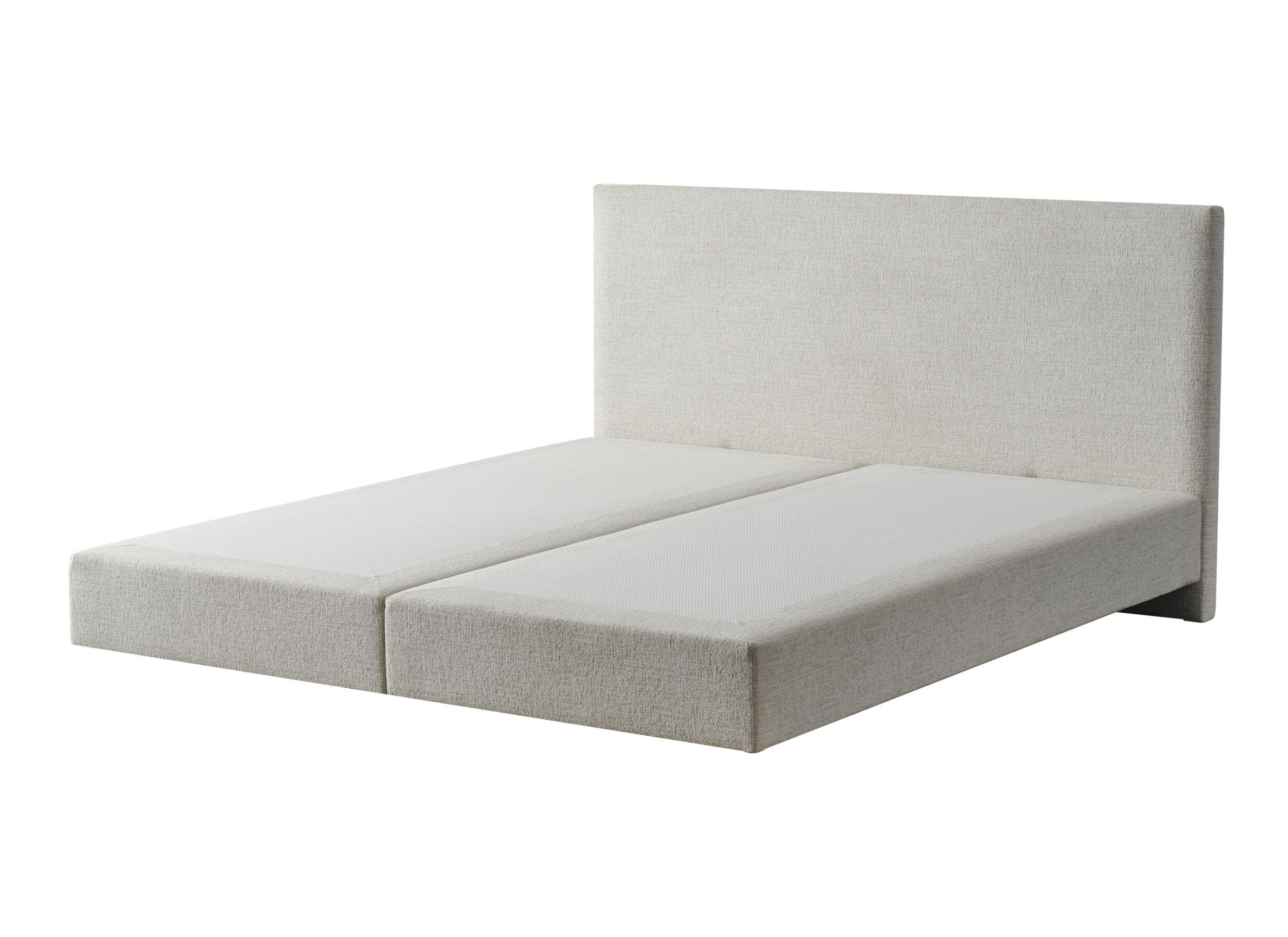 Overzichtsfoto - Boxspring Kingstyle 140x200cm - stof - beige met opbergruimte