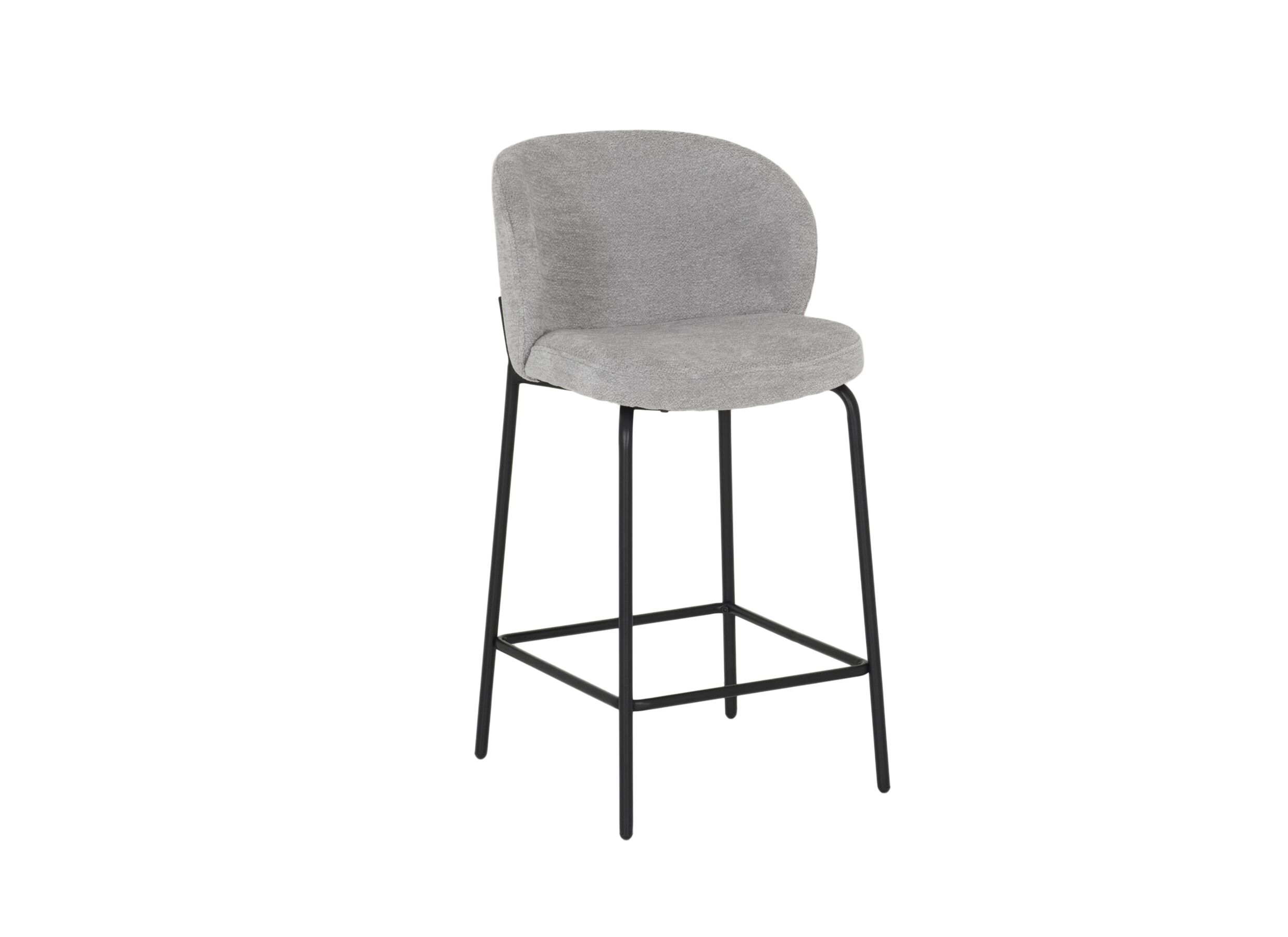 Hoofdfoto - Barstoel Shell ZH65cm - stof - grijs