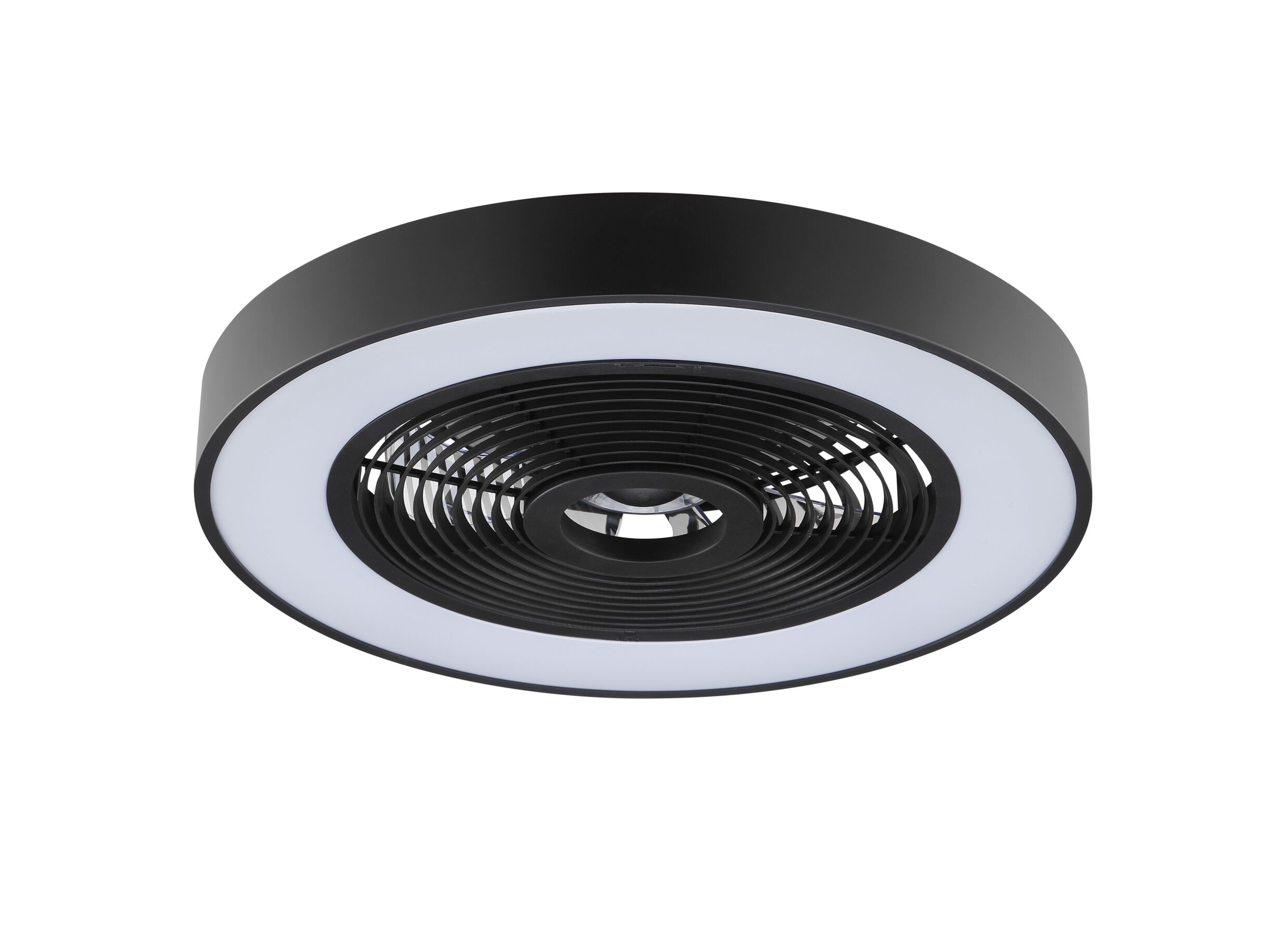 Aperçu - Plafonnier Catania avec ventilateur Ø48,6 - plastique - noir