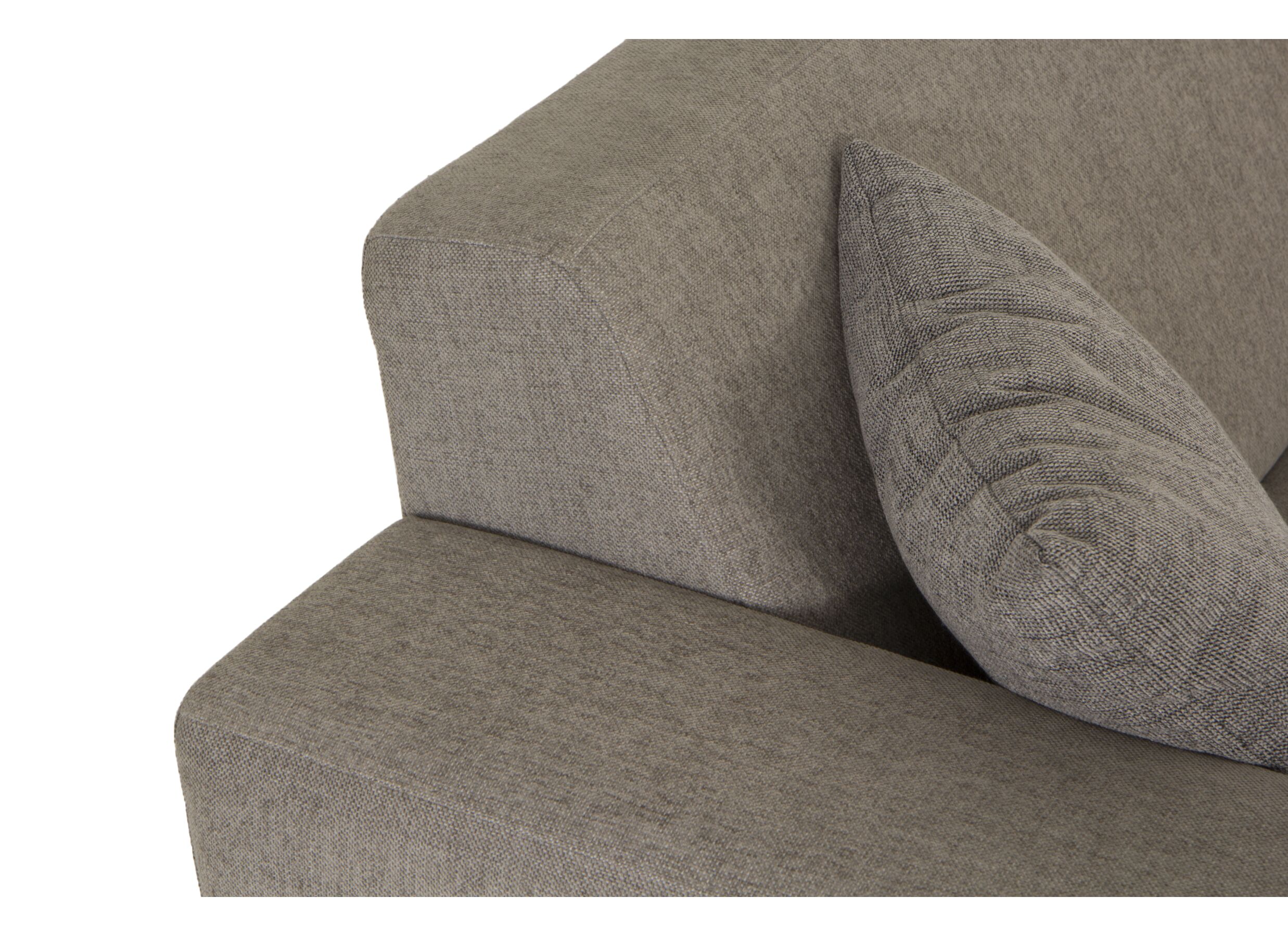 Canapé d'angle Willy 322x276cm - tissu - gris