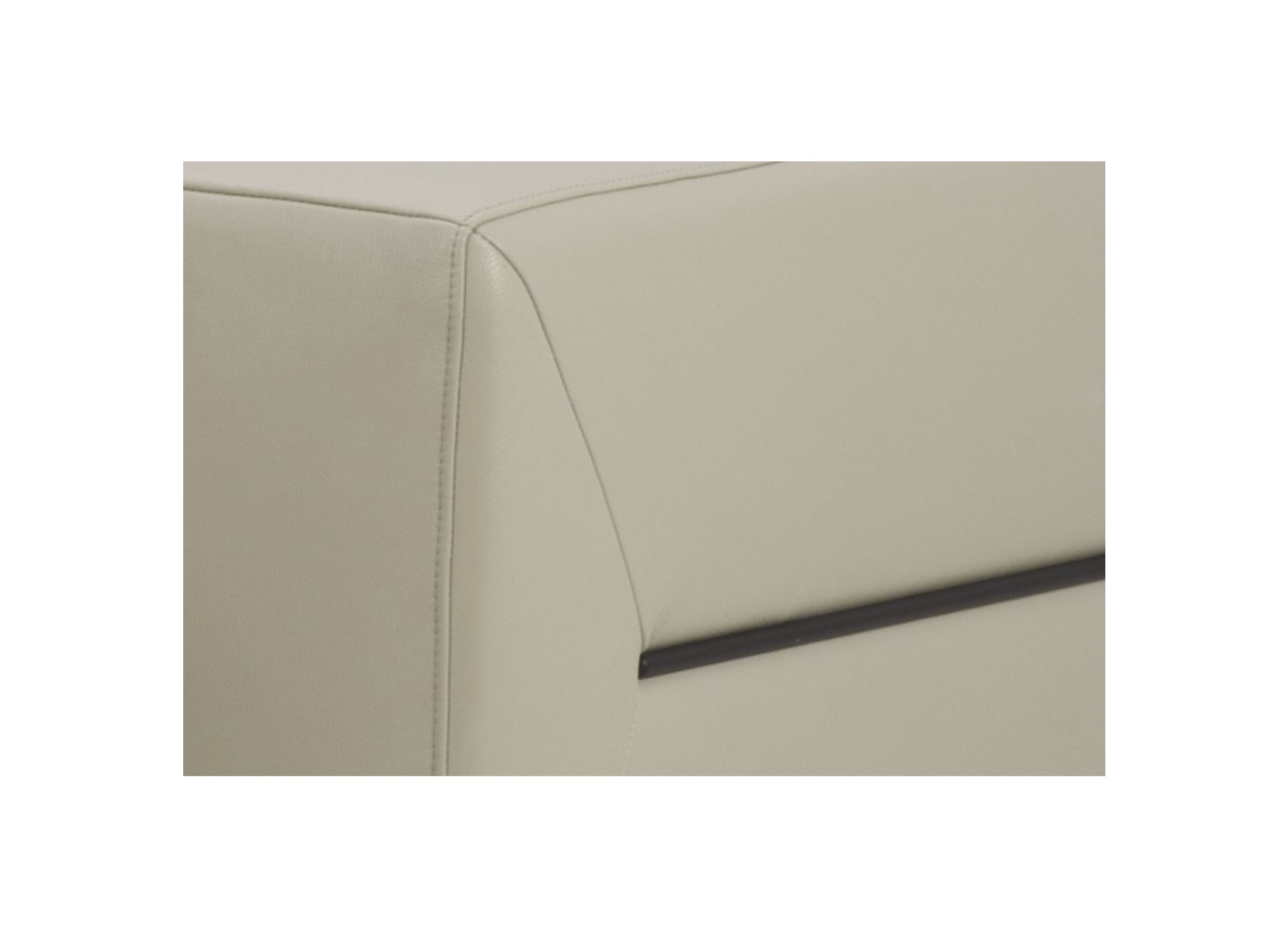 Detailfoto - Hoeksalon Nyx 322x257cm - leder - lichtgrijs met relax