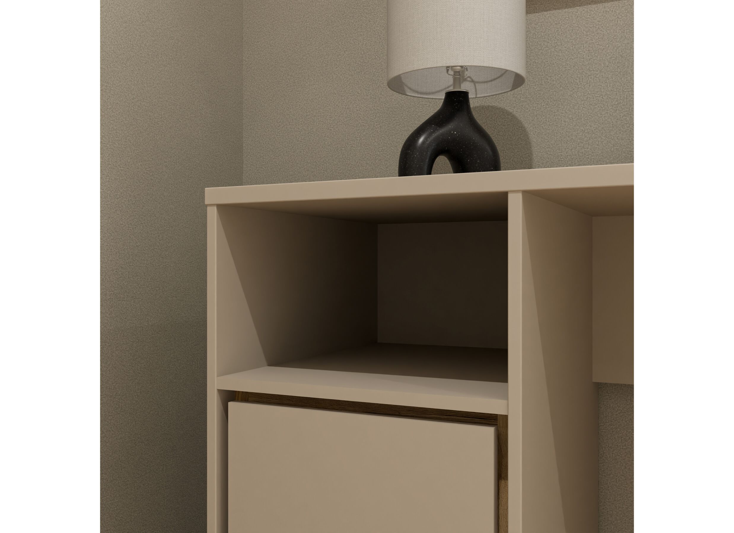 Detail - Bureau Wexlin 120x50x76cm - décor - sand & mauvella oak