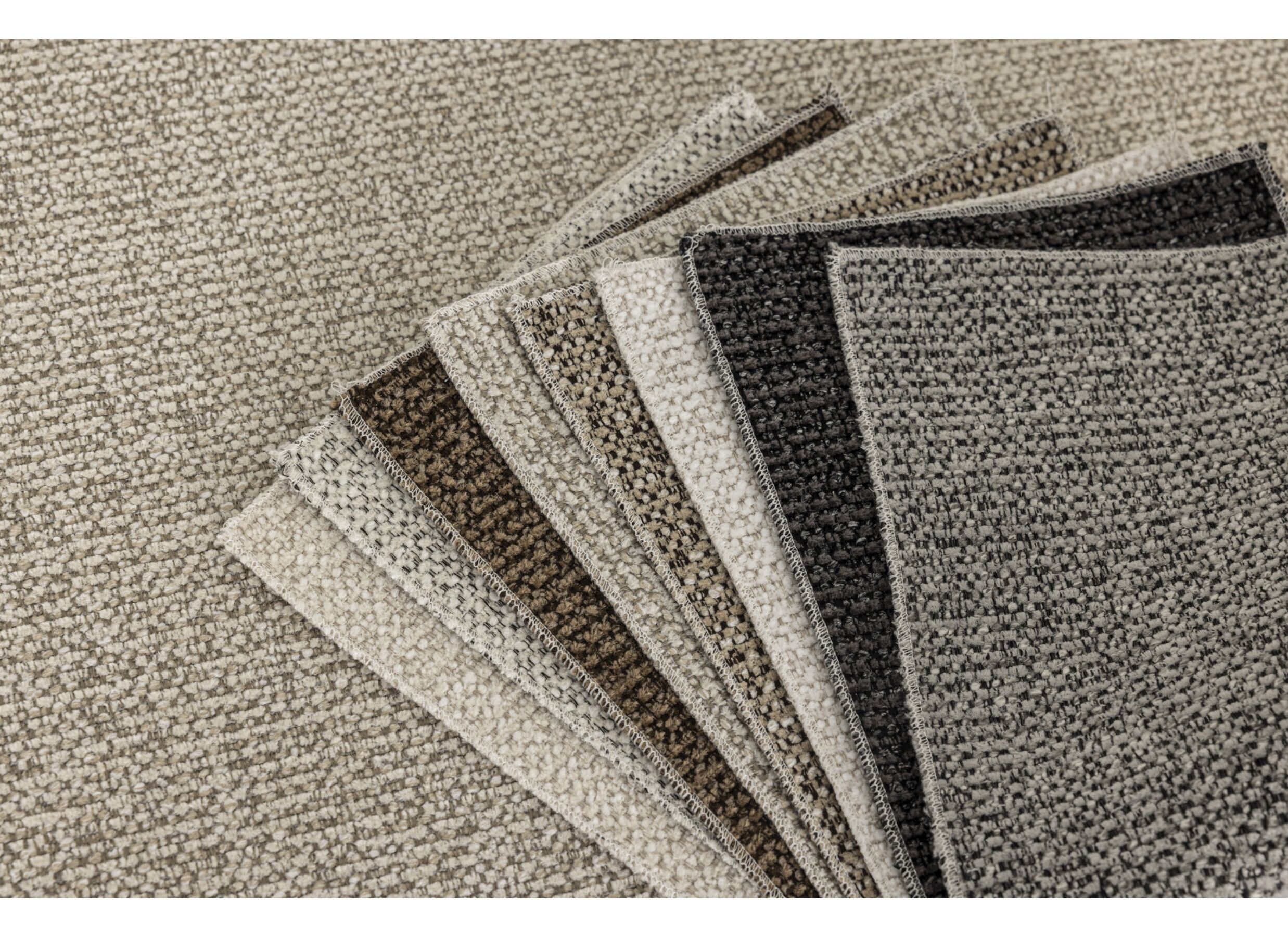 Couleurs - Canapé d'angle Malco 399x235cm - tissu - taupe avec relax