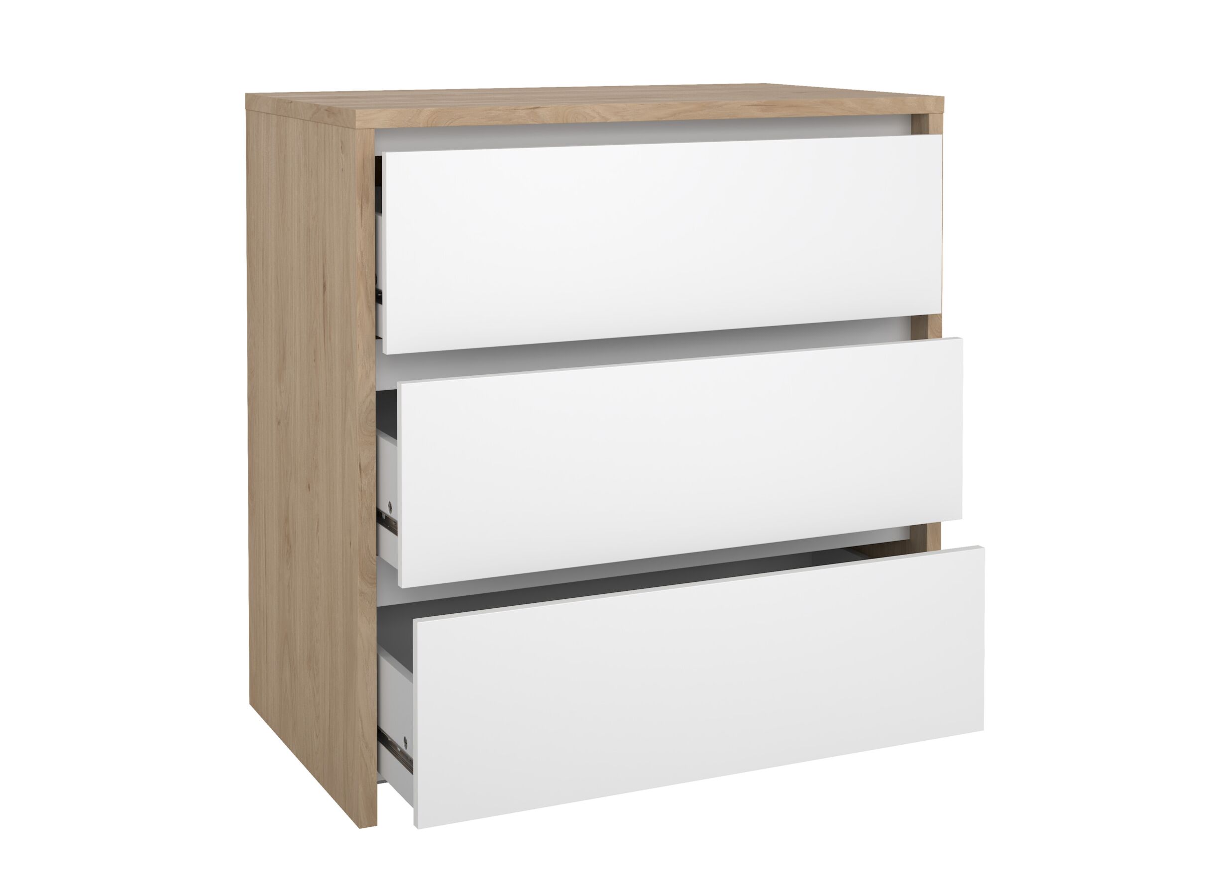 Disposition - Commode Next 80x48x84cm - décor - blanc/jackson hickory