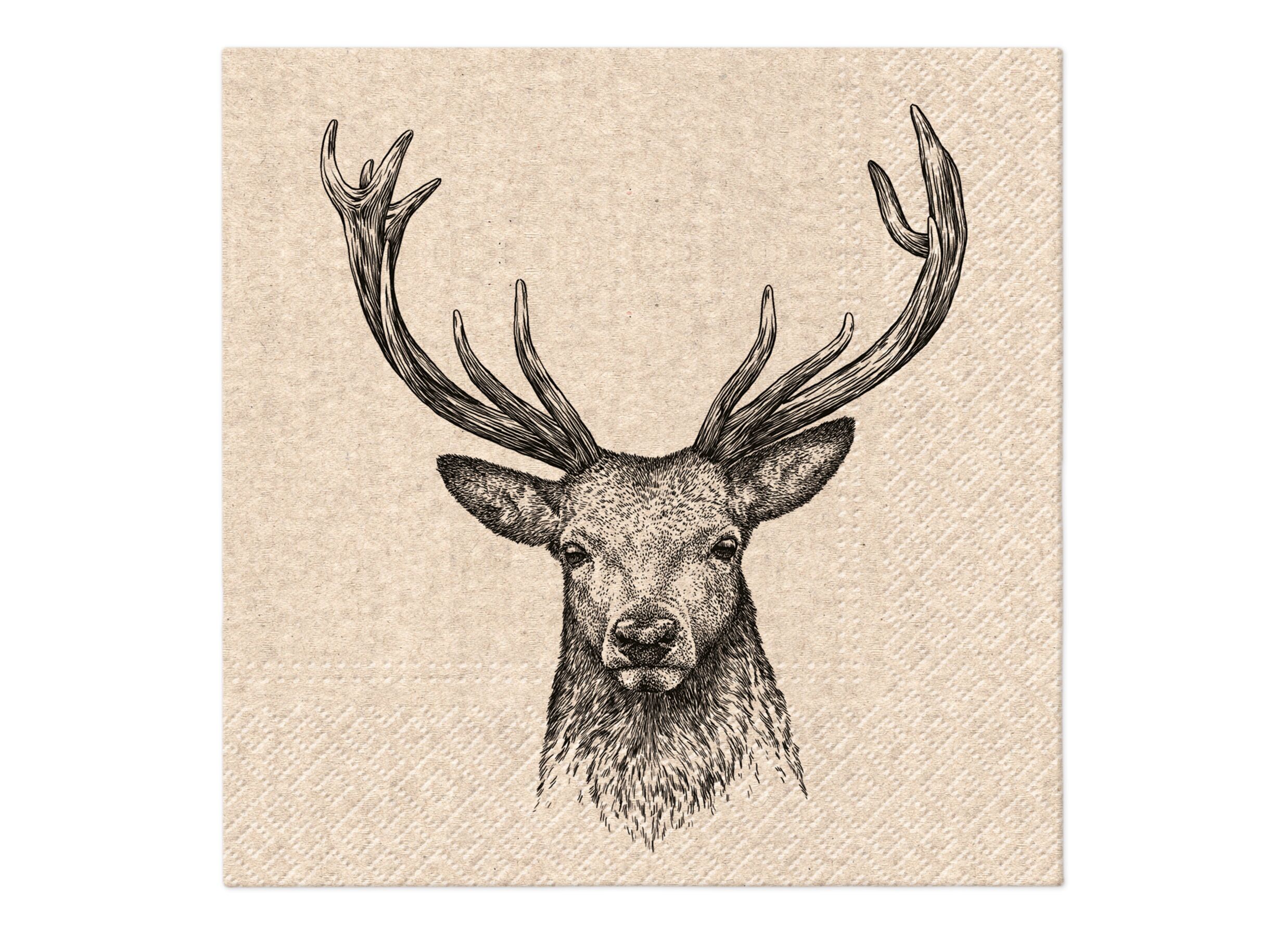 Serviette Deer 33x33cm - papier - multicolor - 20 stuks - Serviette Deer 33x33cm - papier - multicolore - 20 pièces