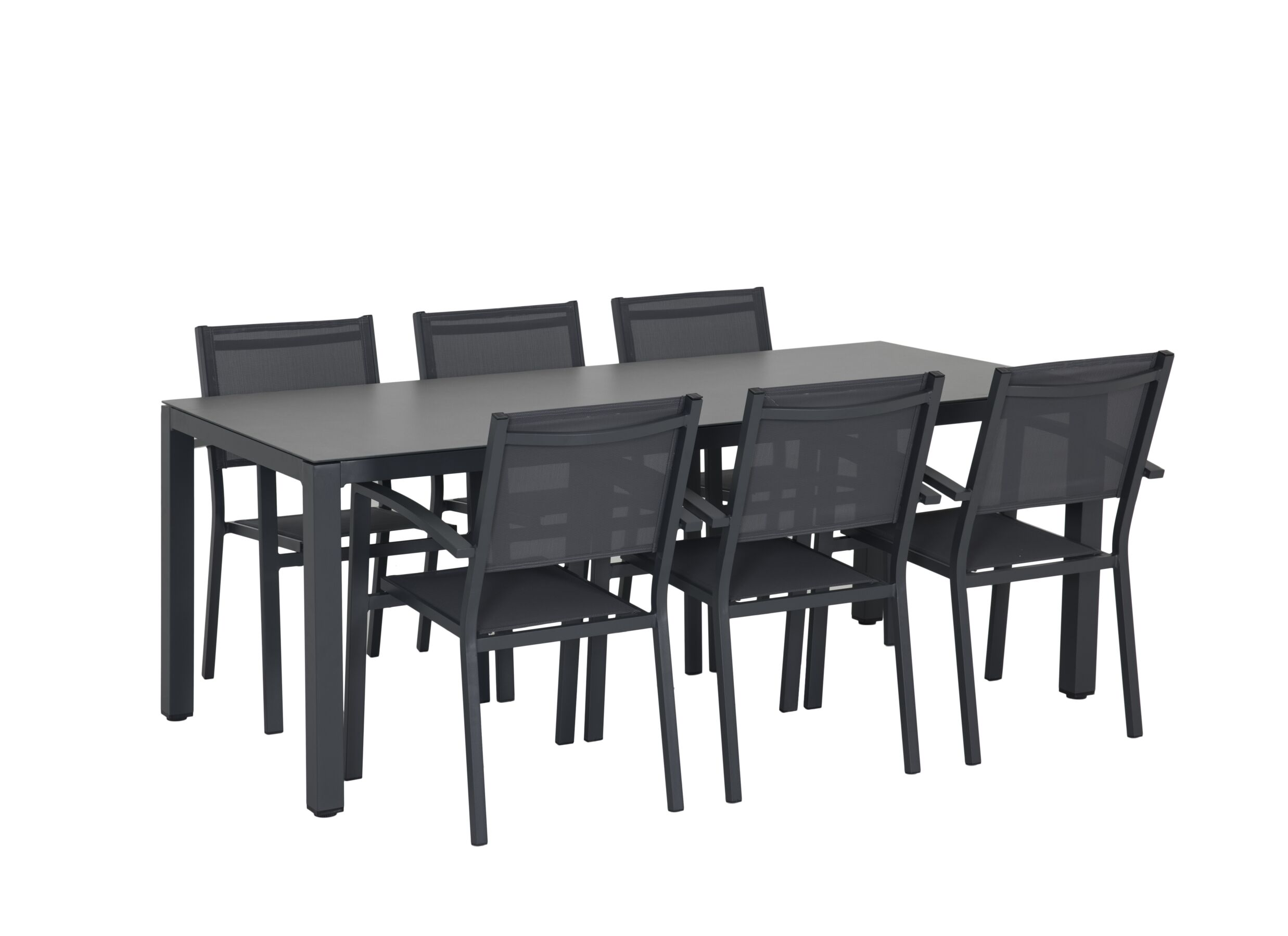 Plus Important - Ensemble de jardin Breeze 200x90cm avec 6 chaises Prayer