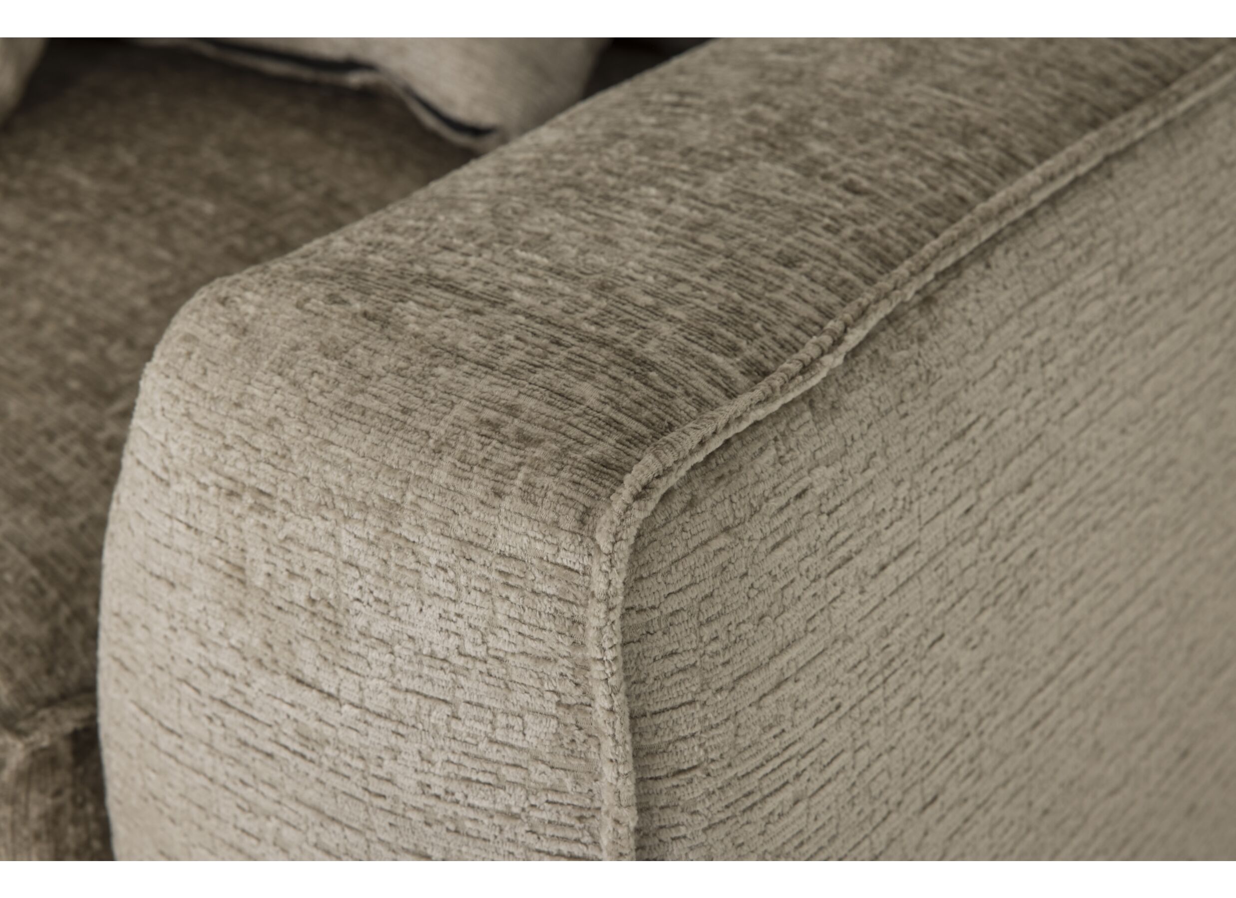Canapé d'angle Castor 357x150cm - tissu - beige