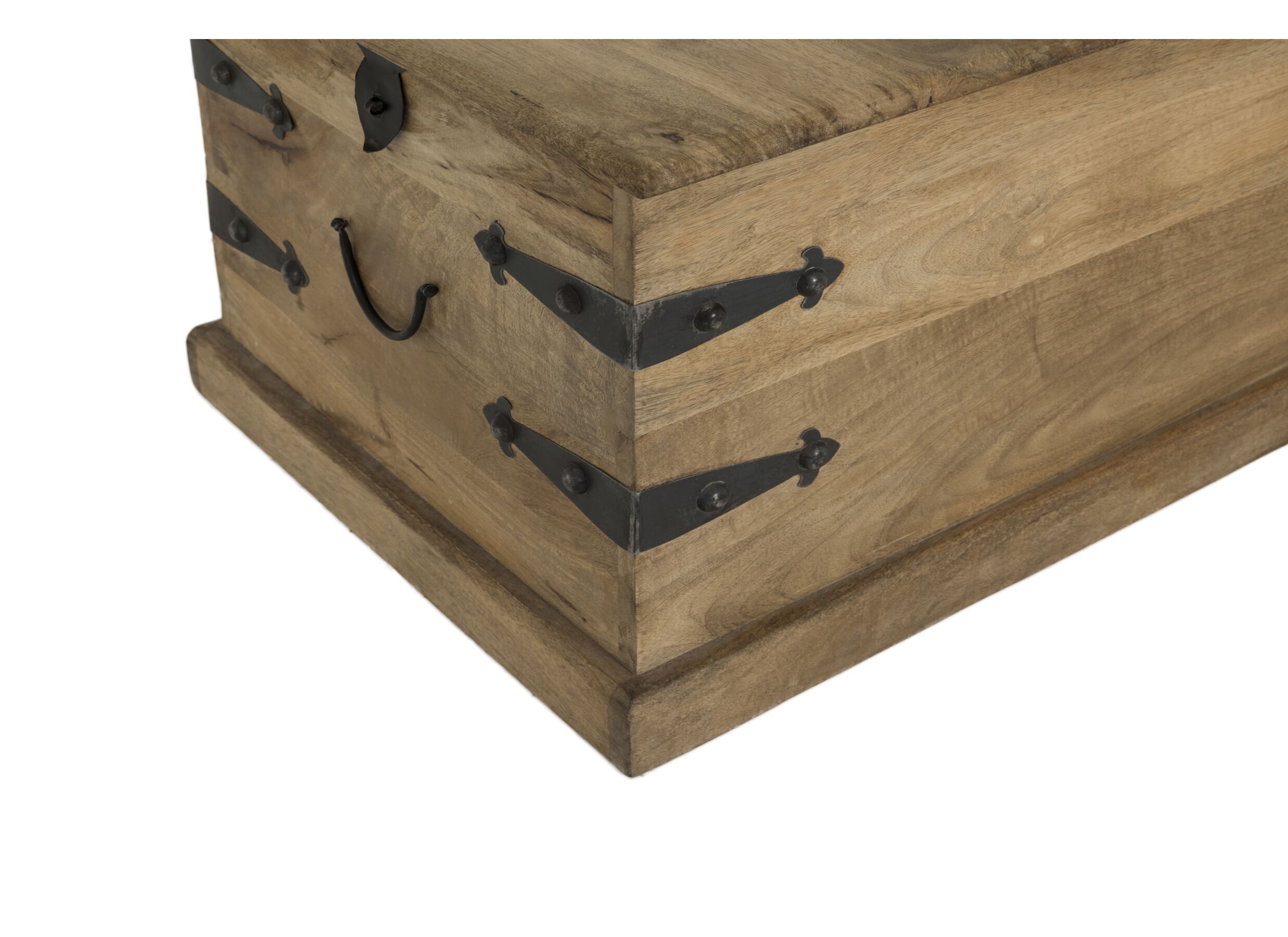 Detailfoto - Salontafel Cyclops 118x53cm - hout massief - naturel