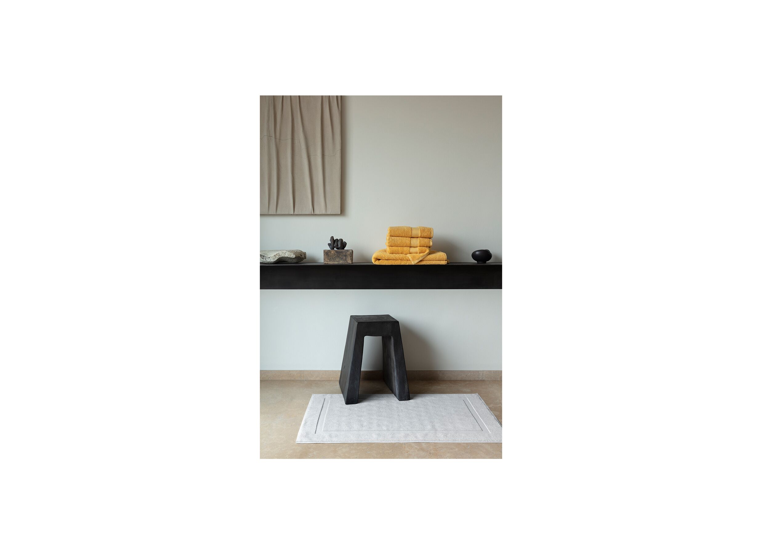 Foto ambiance - Tapis de bain Una 60x100cm white smoke