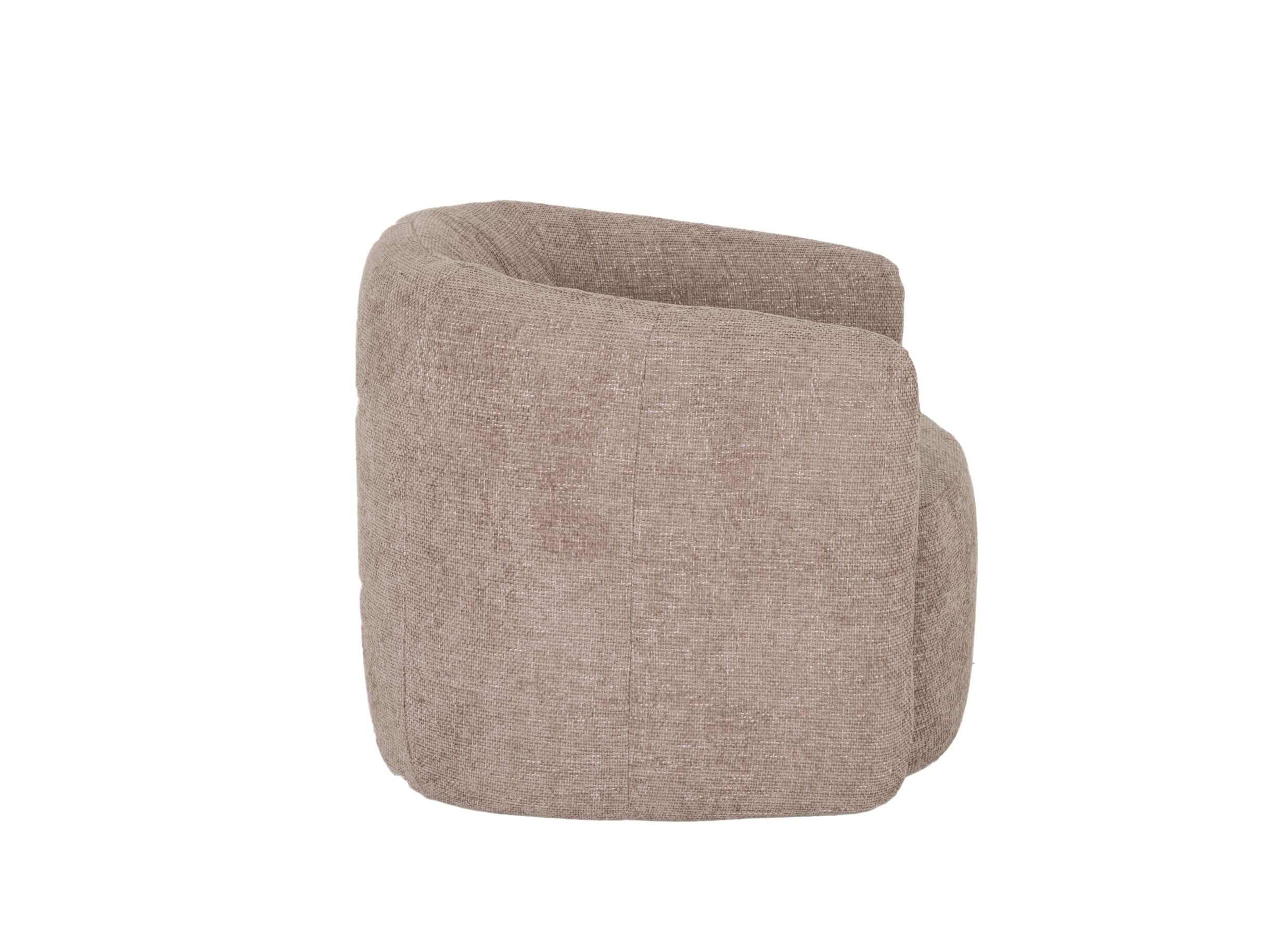 Fauteuil pivotant Alken 87x87x77cm - tissu - rose