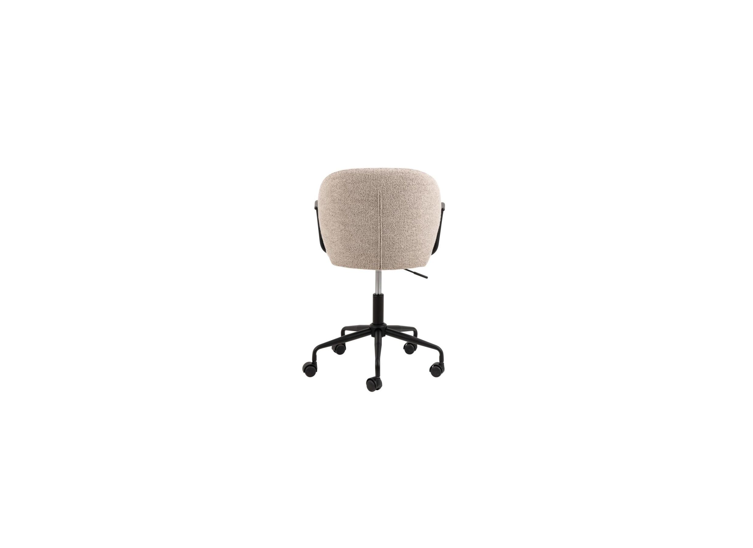 Aperçu - Chaise de bureau tissu/acier poudré - beige/noir mat