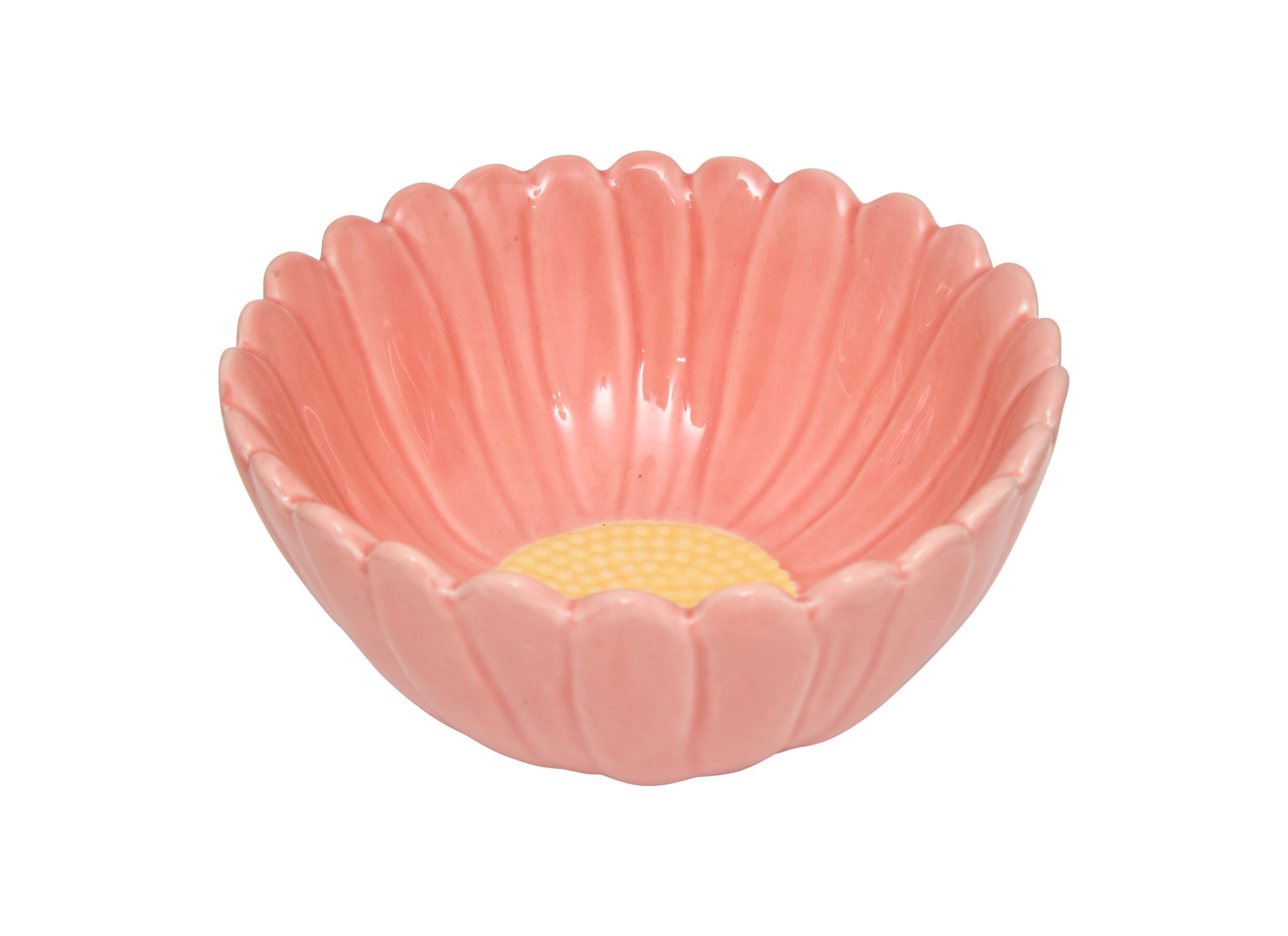 Aperçu - Bol Fleurs 15x7cm - grès - rose & vert