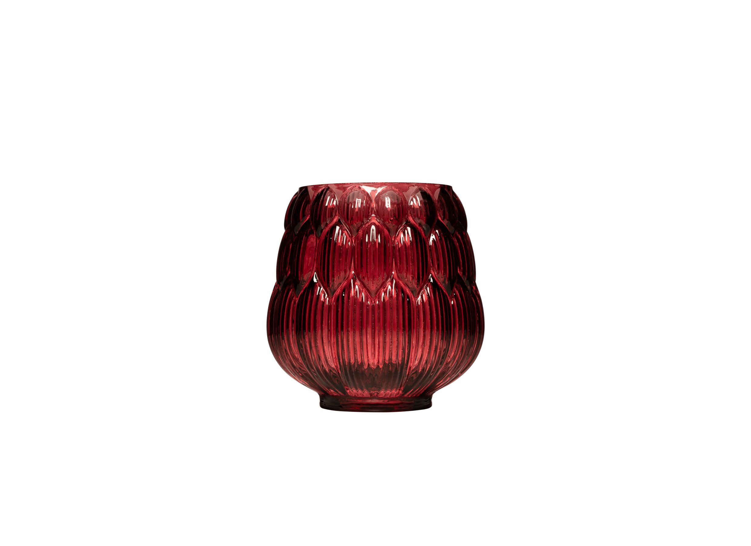 Plus Important - Vase Artis H15cm - verre - rouge