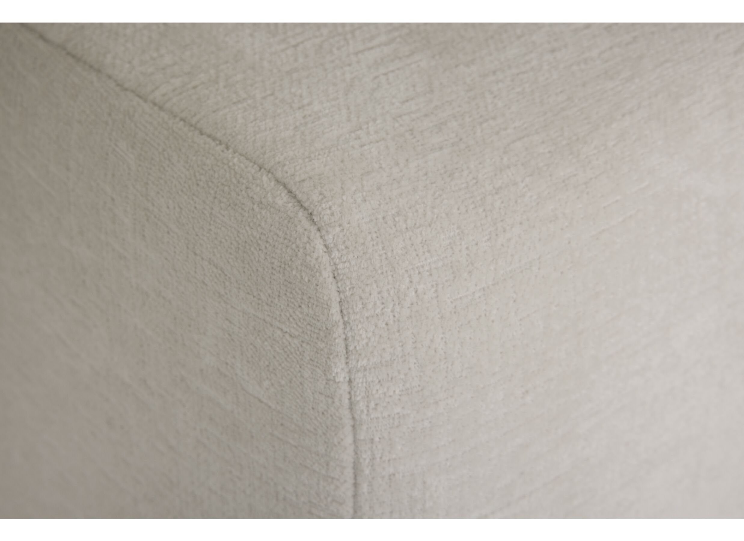 Detail - Canapé d'angle Satellite-S 323x222 cm - tissu - naturel avec pouf et réglage de la profondeur du siège
