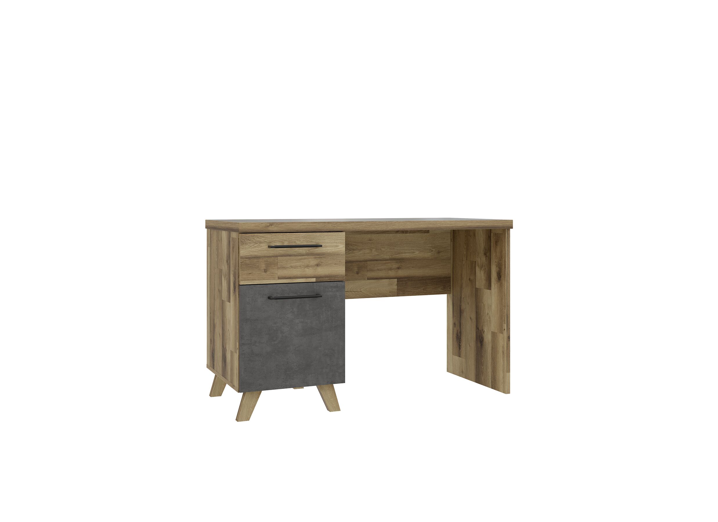 Bureau Ricciano 120x55x75cm - meubelplaat - eik/beton