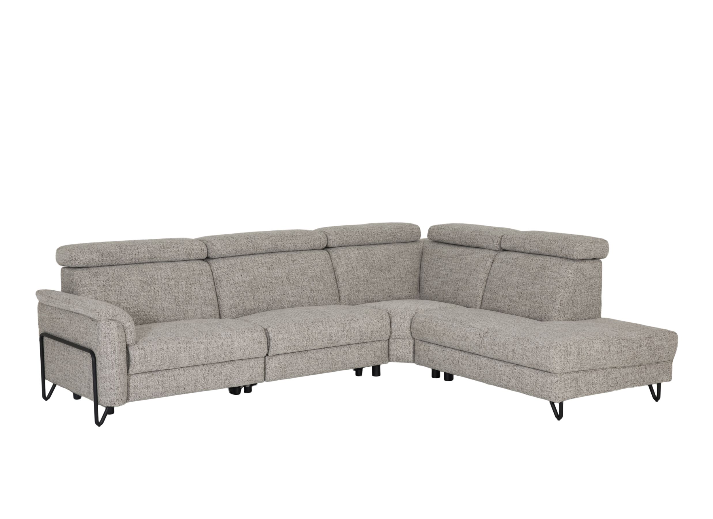 Hoeksalon Azul 294x230cm - stof - greige met relax - Canapé d'angle Azul 294x230cm - tissu - greige avec relax