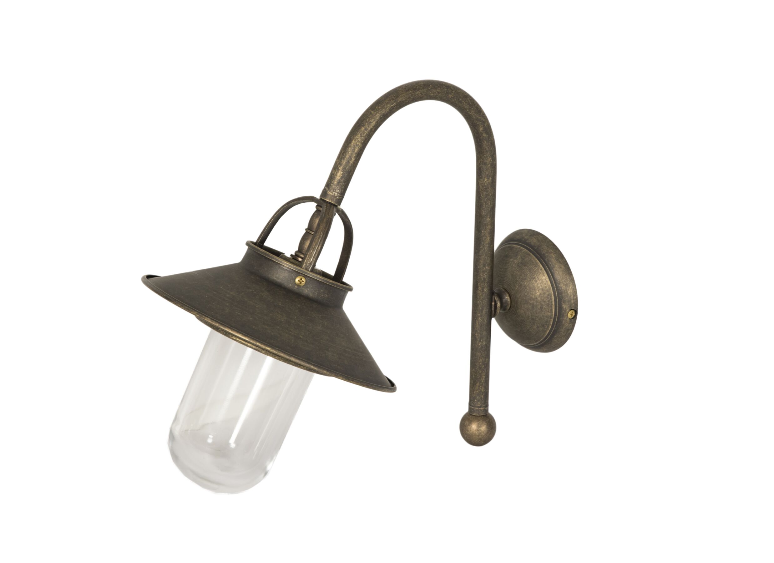 Plus Important - Applique murale extérieure Biliardo Antique brass 60W E27