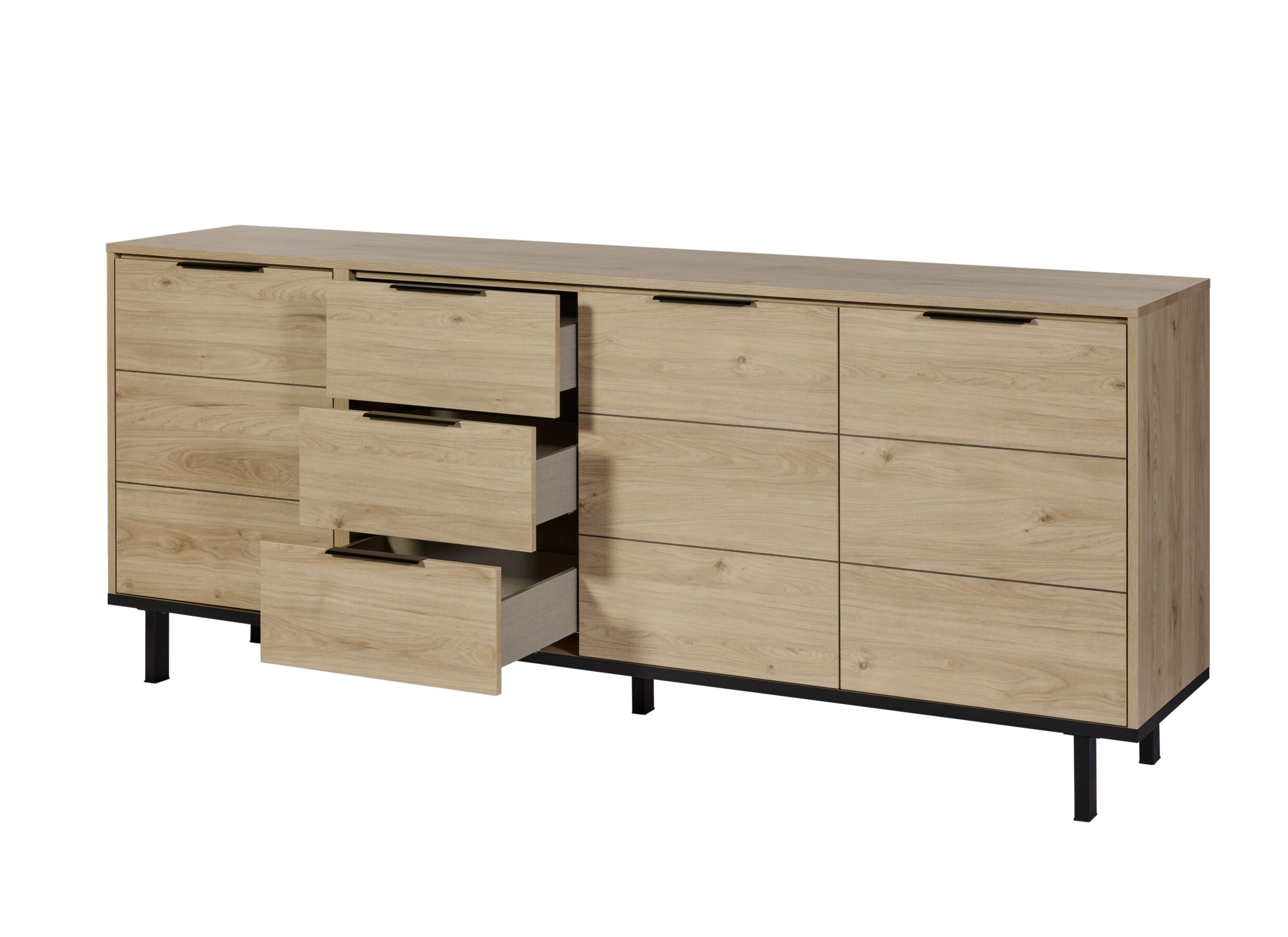 Overzichtsfoto - Dressoir Toby 230cm - decor - castella oak