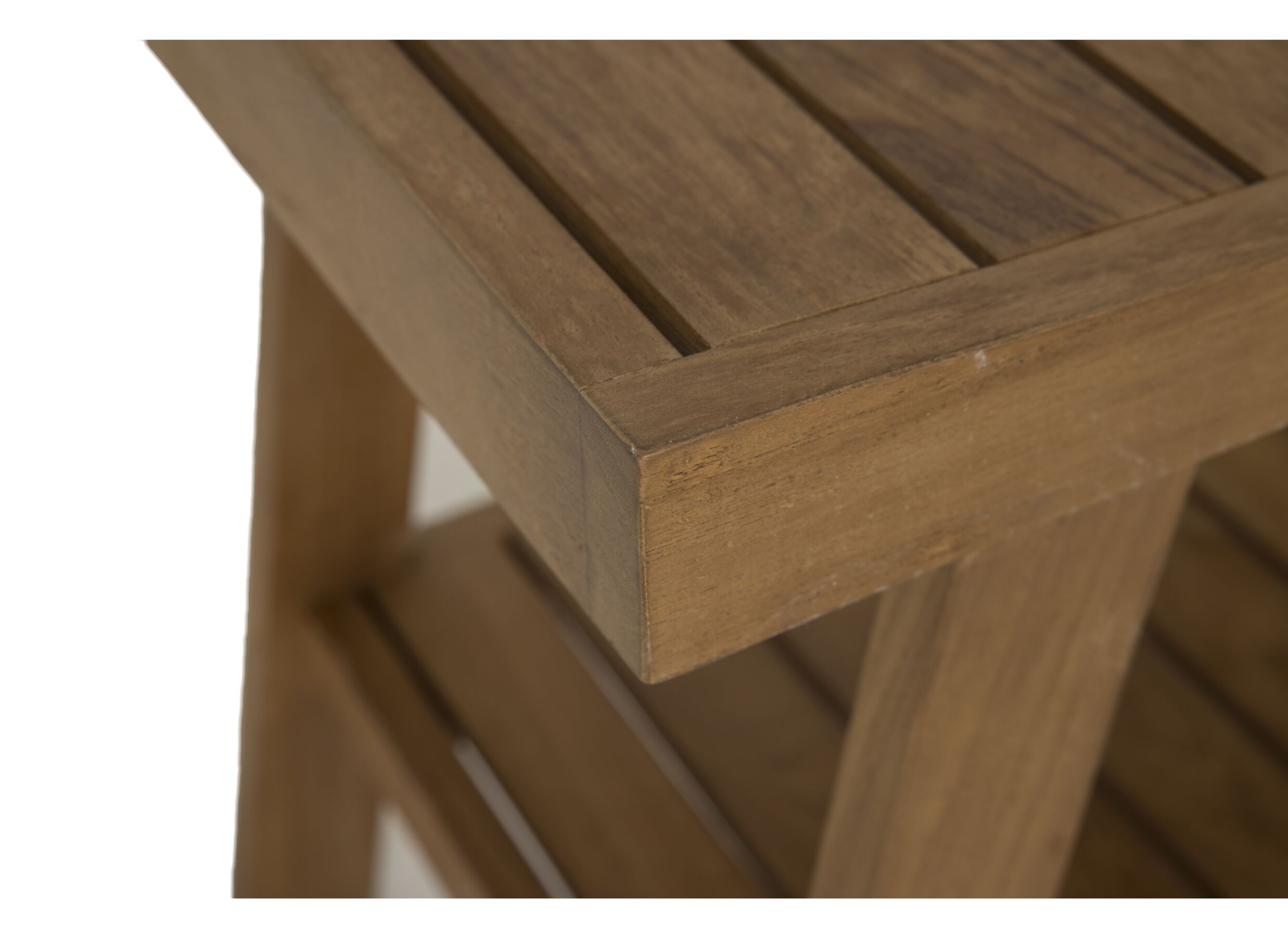 Detailfoto - Badkruk 53x34x47cm - geschuurd teak - naturel