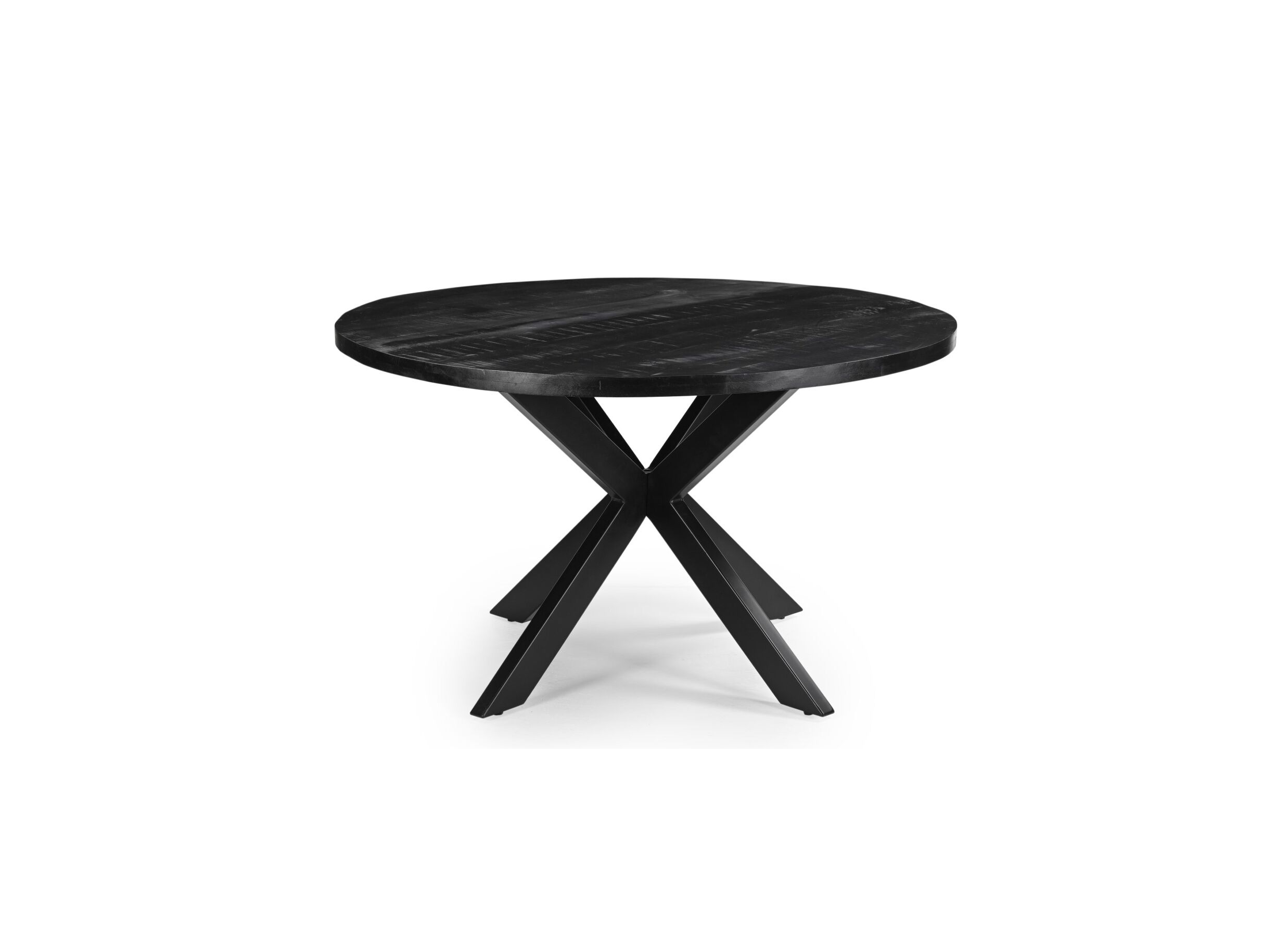 Table ronde Sofia Ø150cm - manguier massif - noir
