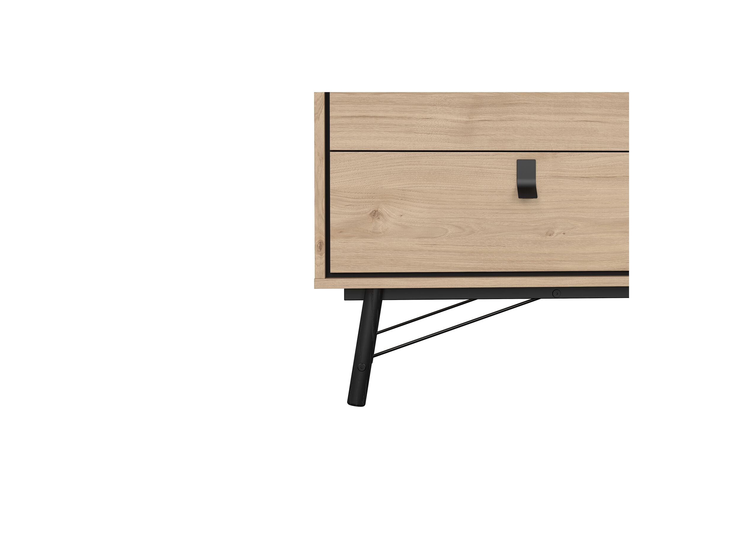 Ladekast Ry 151x41x95cm - decor - bruin/zwart