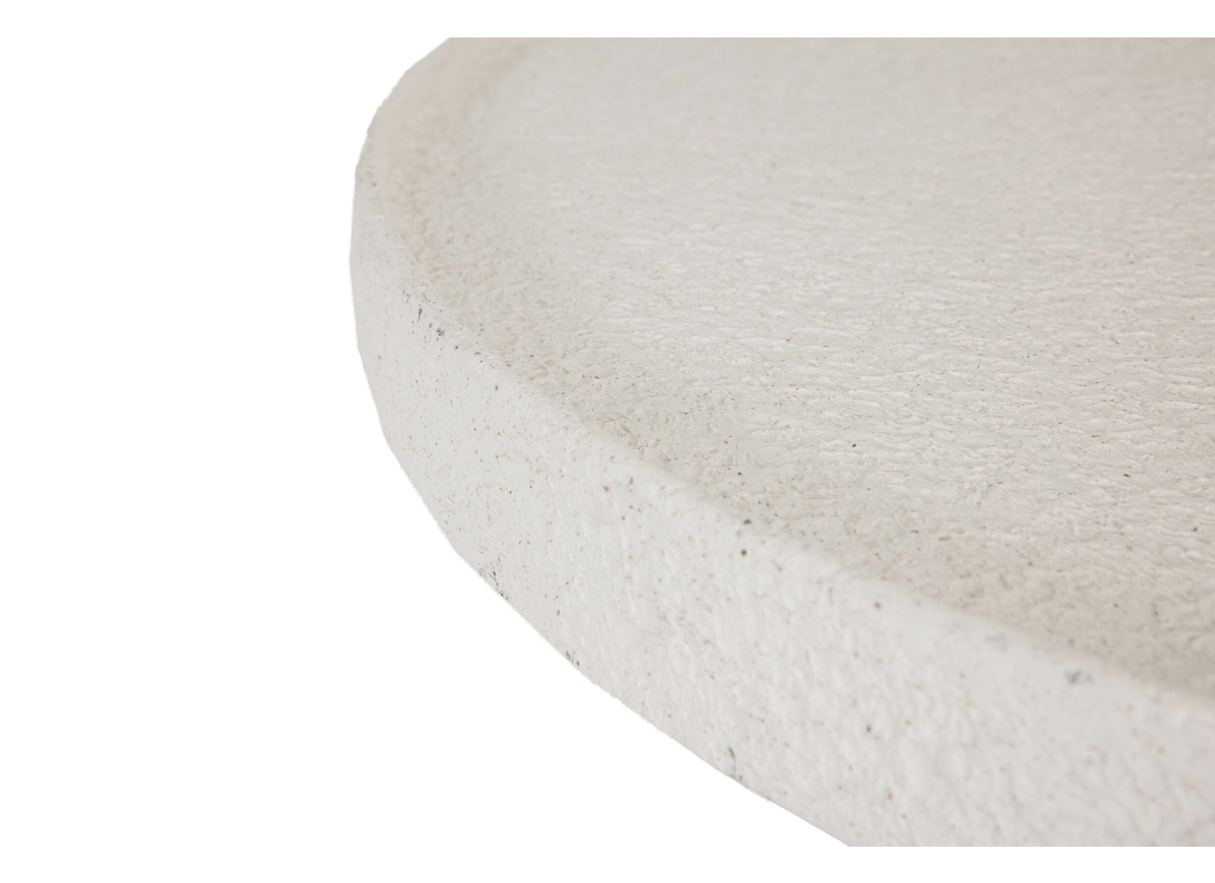Table basse Rhea Ø70cm - poudre de marbre recyclé - blanc