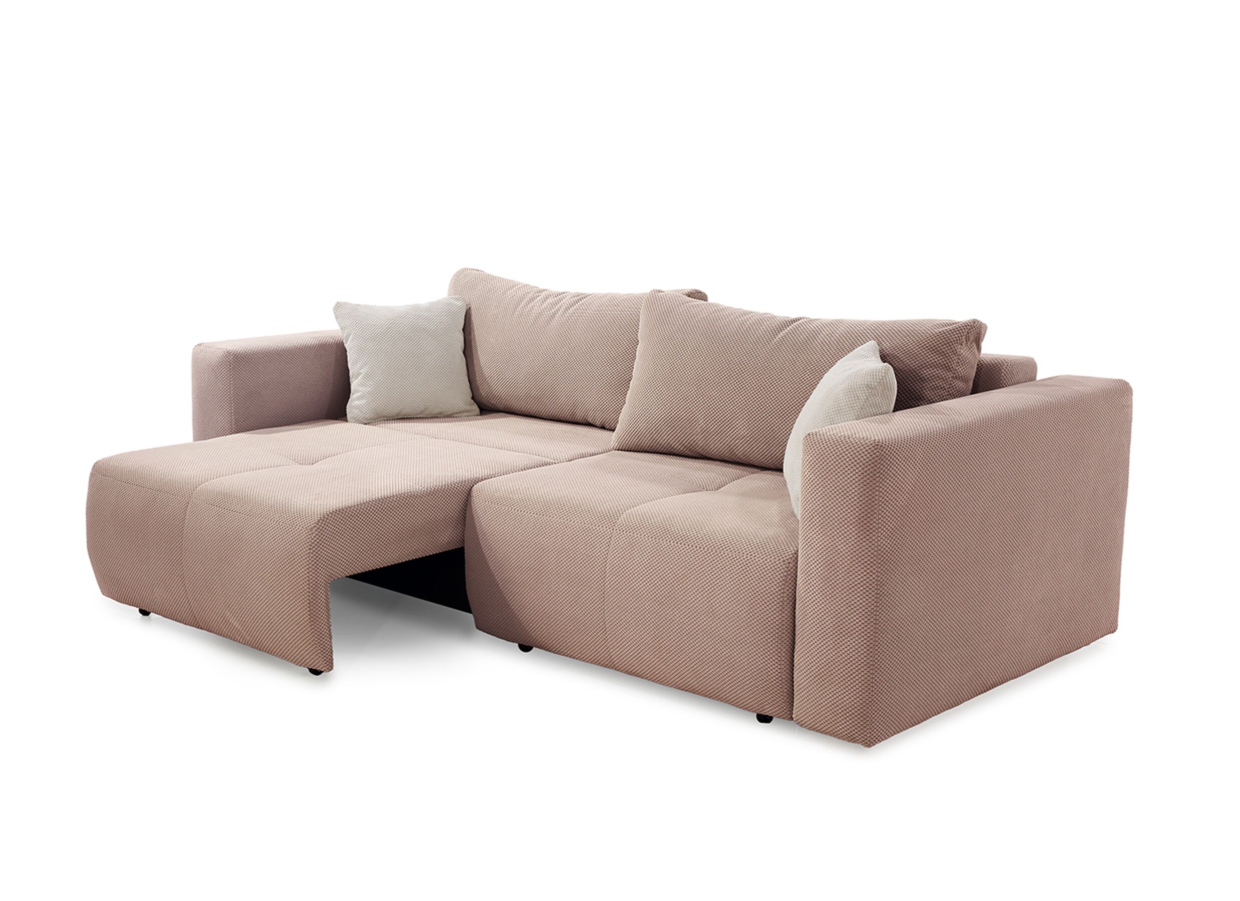 Overzichtsfoto - Zetel Relax Bigsofa 4-zit - stof - rosa