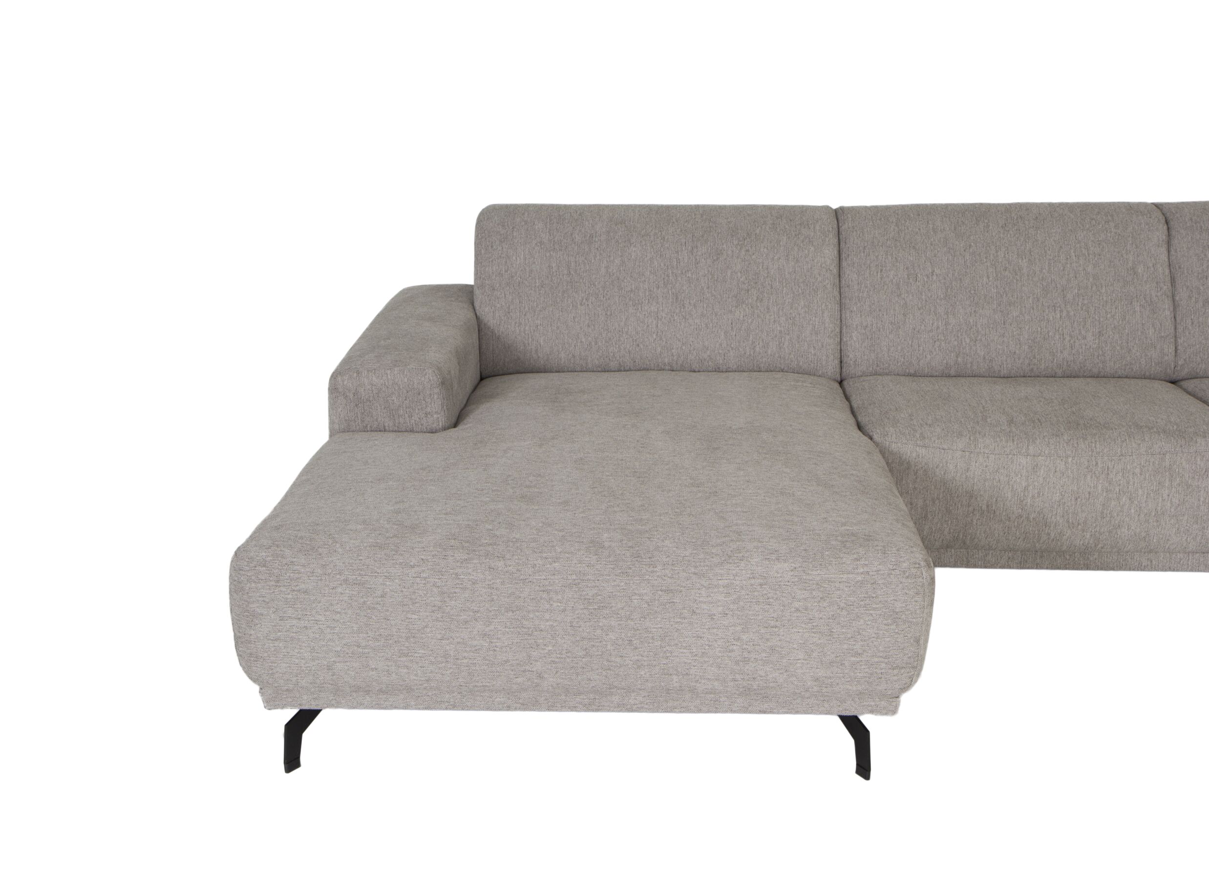Hoeksalon Mats 372x227cm - stof - middengrijs