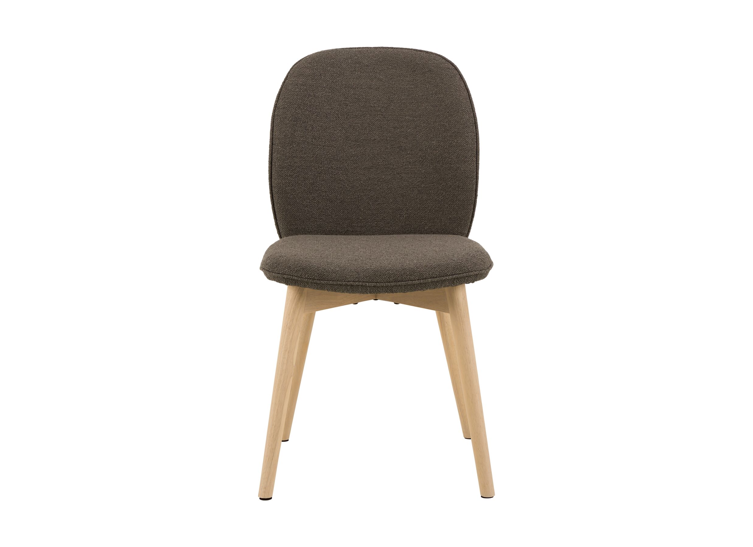 Overzichtsfoto - Stoel 47x49,5x89cm - stof - taupe/white oiled oak