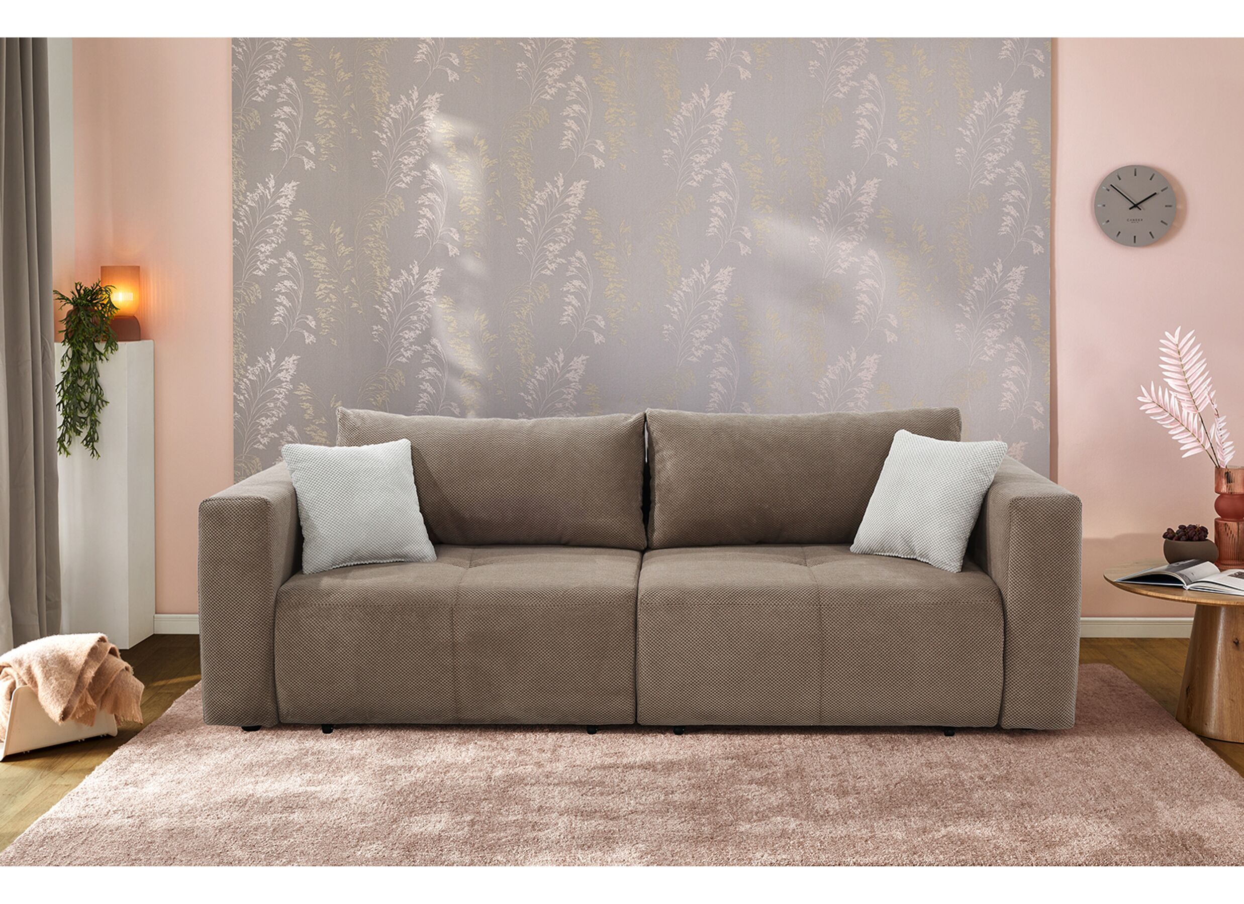 Sfeerfoto - Zetel Relax Bigsofa 4-zit - stof - taupe