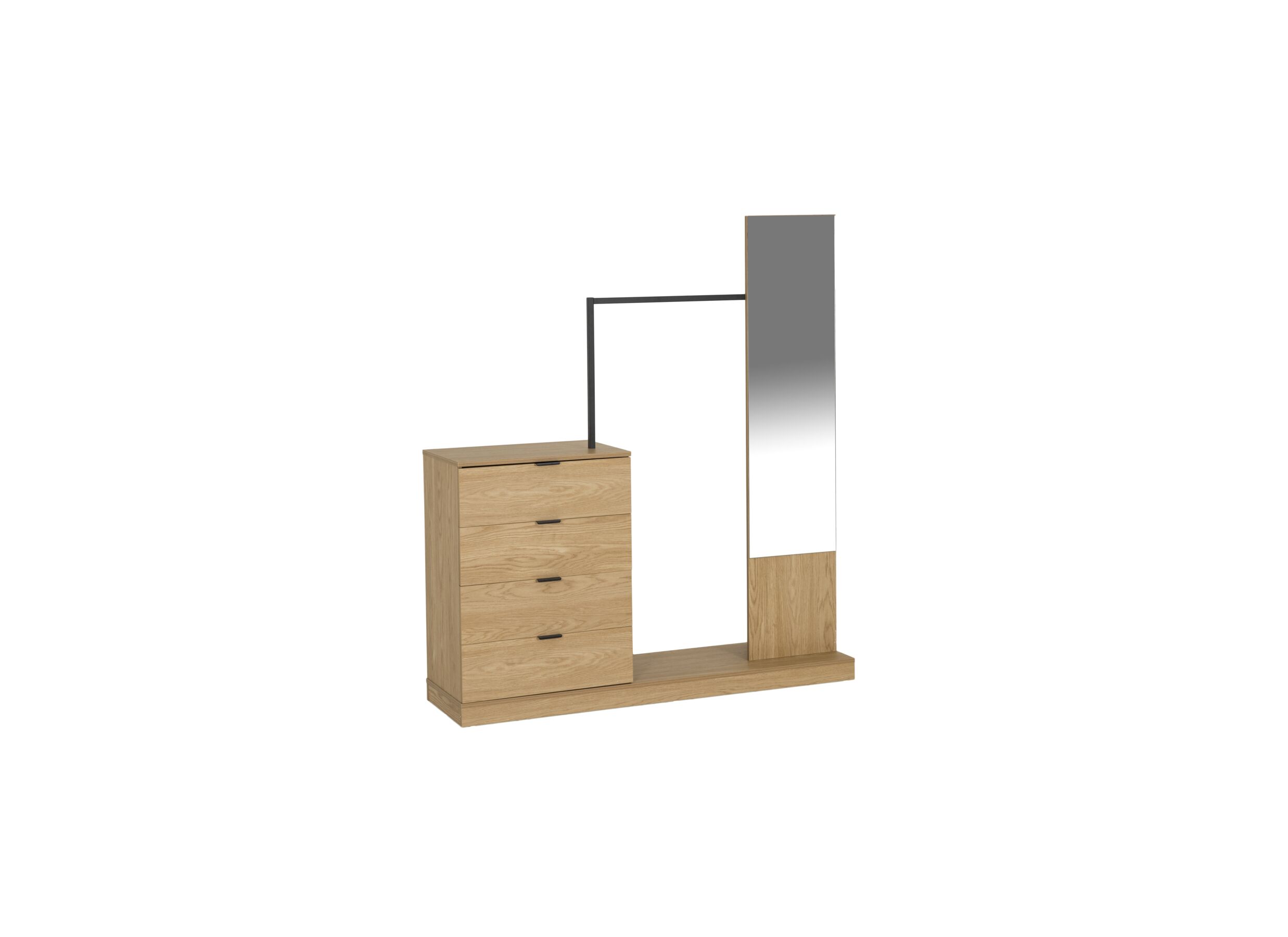 Plus Important - Commode Magic 145x40x165cm - mélamine - naturel