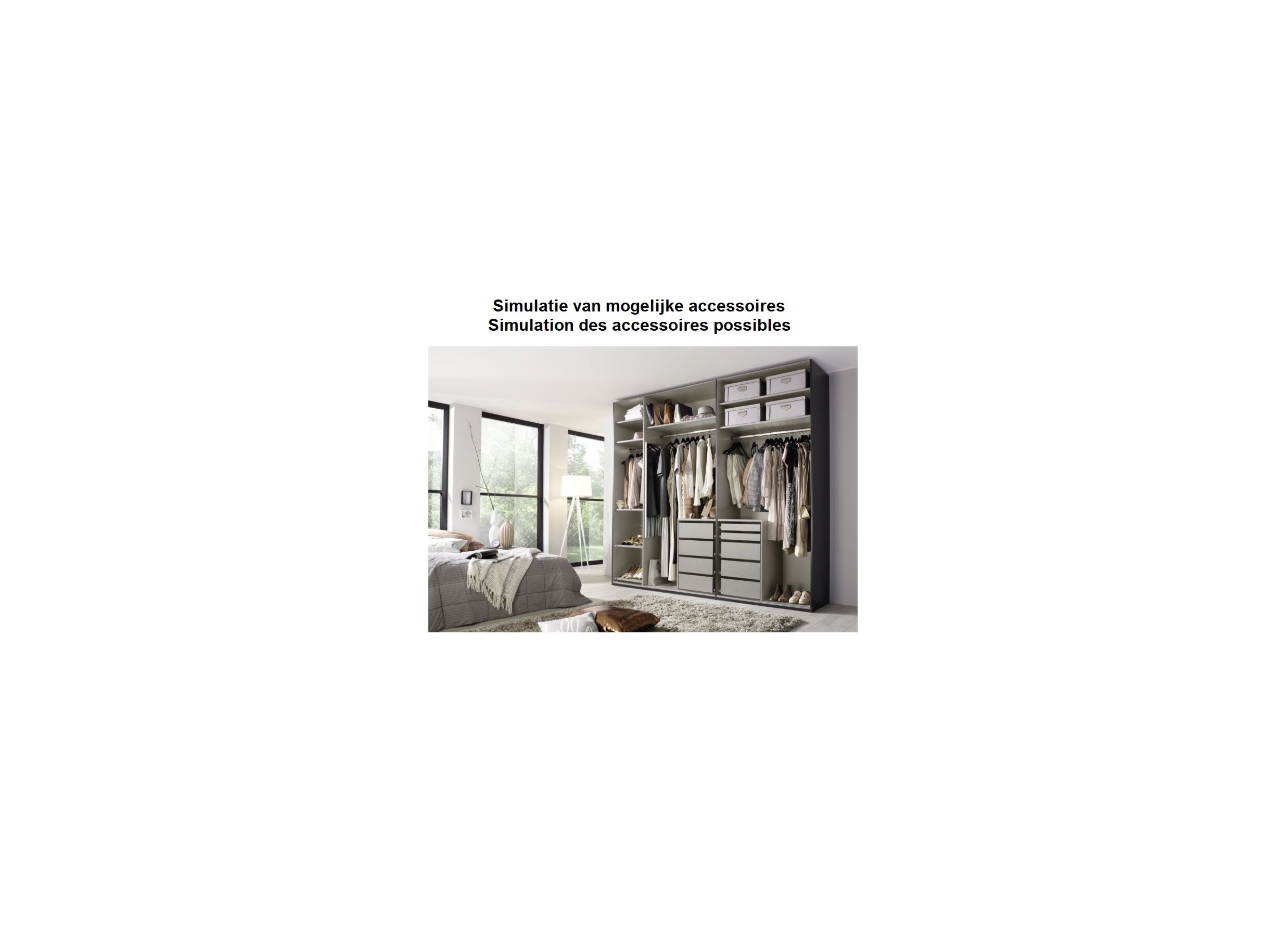 Disposition - Garde-robe Select 251cm - décor - blanc