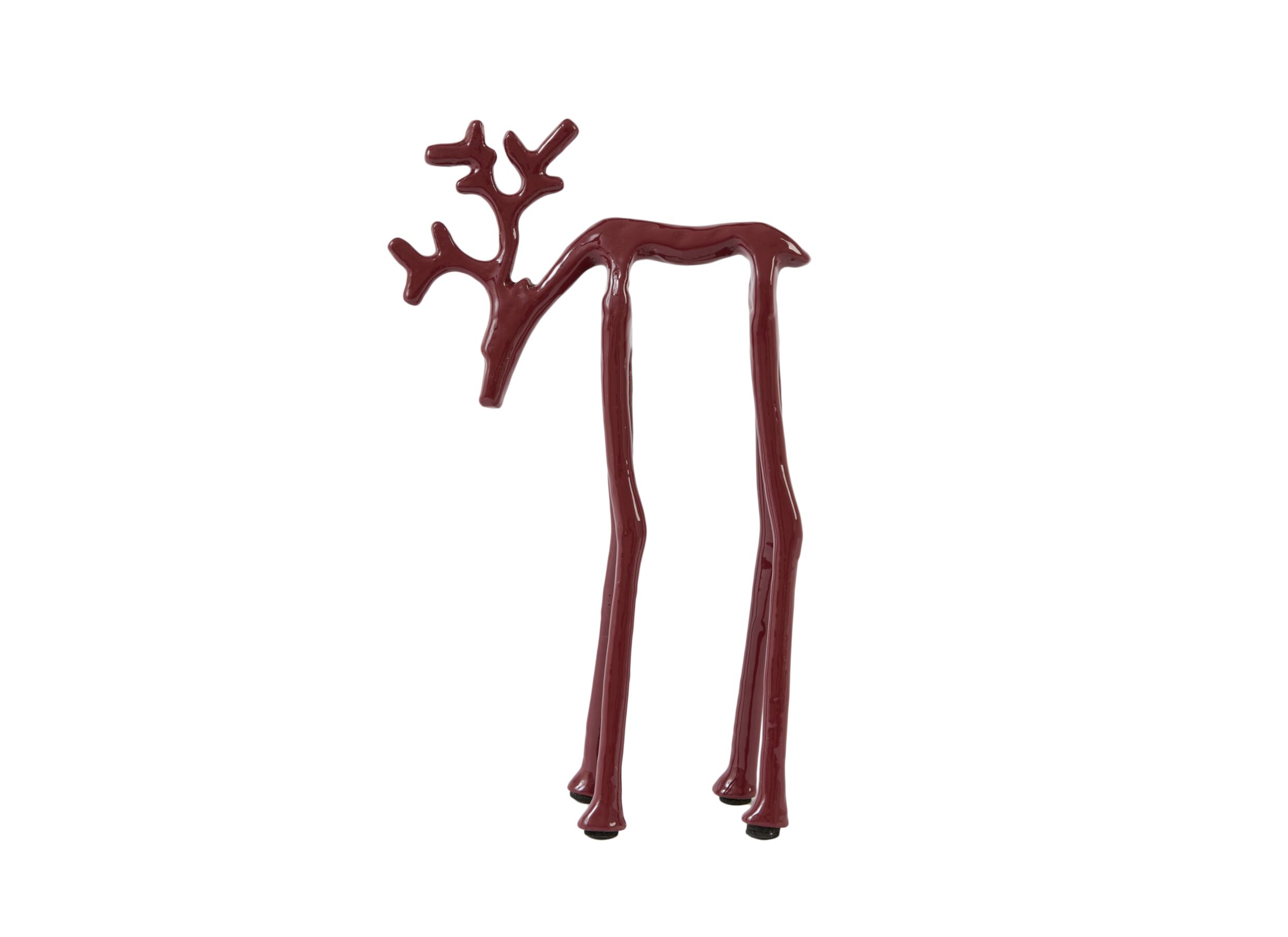 Overzichtsfoto - Beeld Deer 15x6x25cm - metaal - burgundy