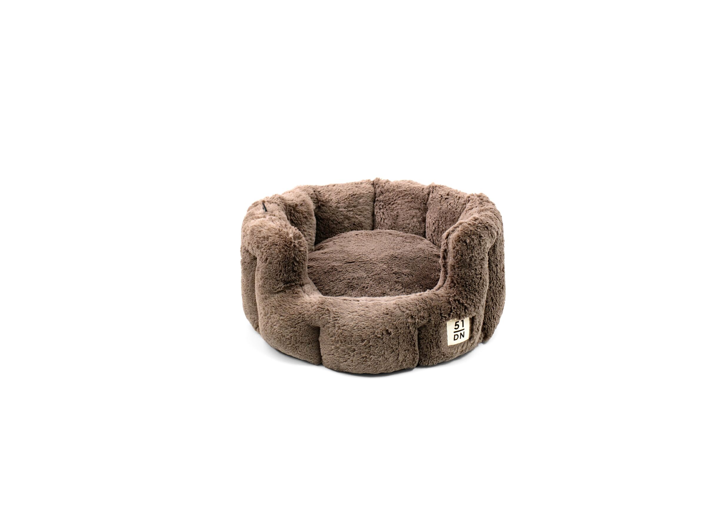 Hondenmand Supersoft M Ø55x25cm - stof - donkerbruin - Hondenmand Supersoft M Ø55x25cm - stof - donkerbruin