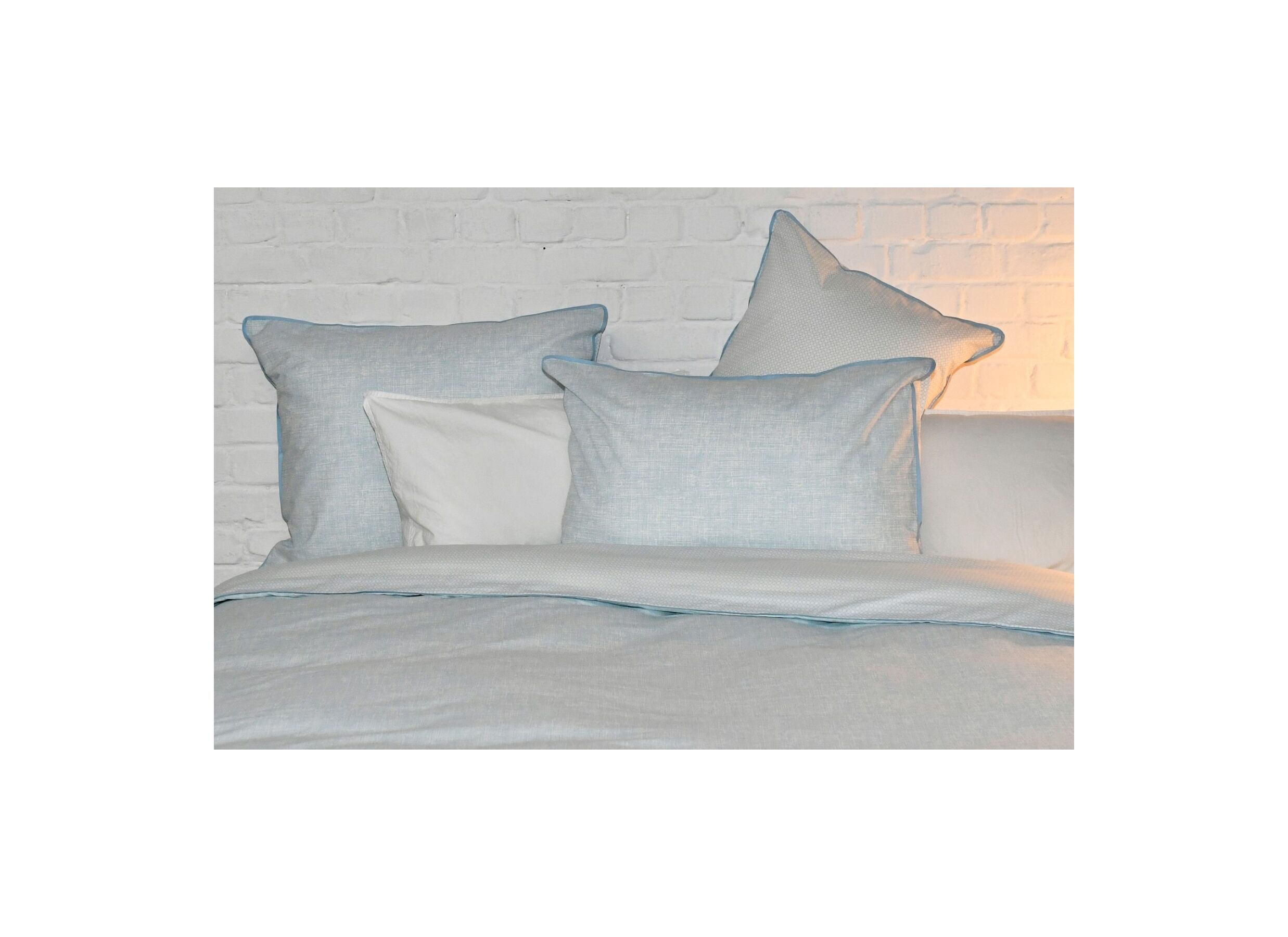 Foto ambiance - Housse de couette 200x200/220cm - coton - dizzy blue