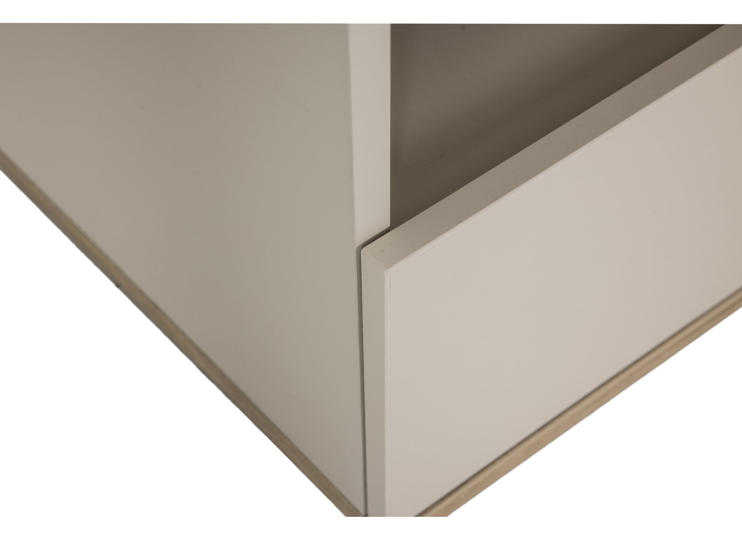 Detailfoto - Nachtkastje Hazel 48x40x52cm - melamine - beige & montana eik