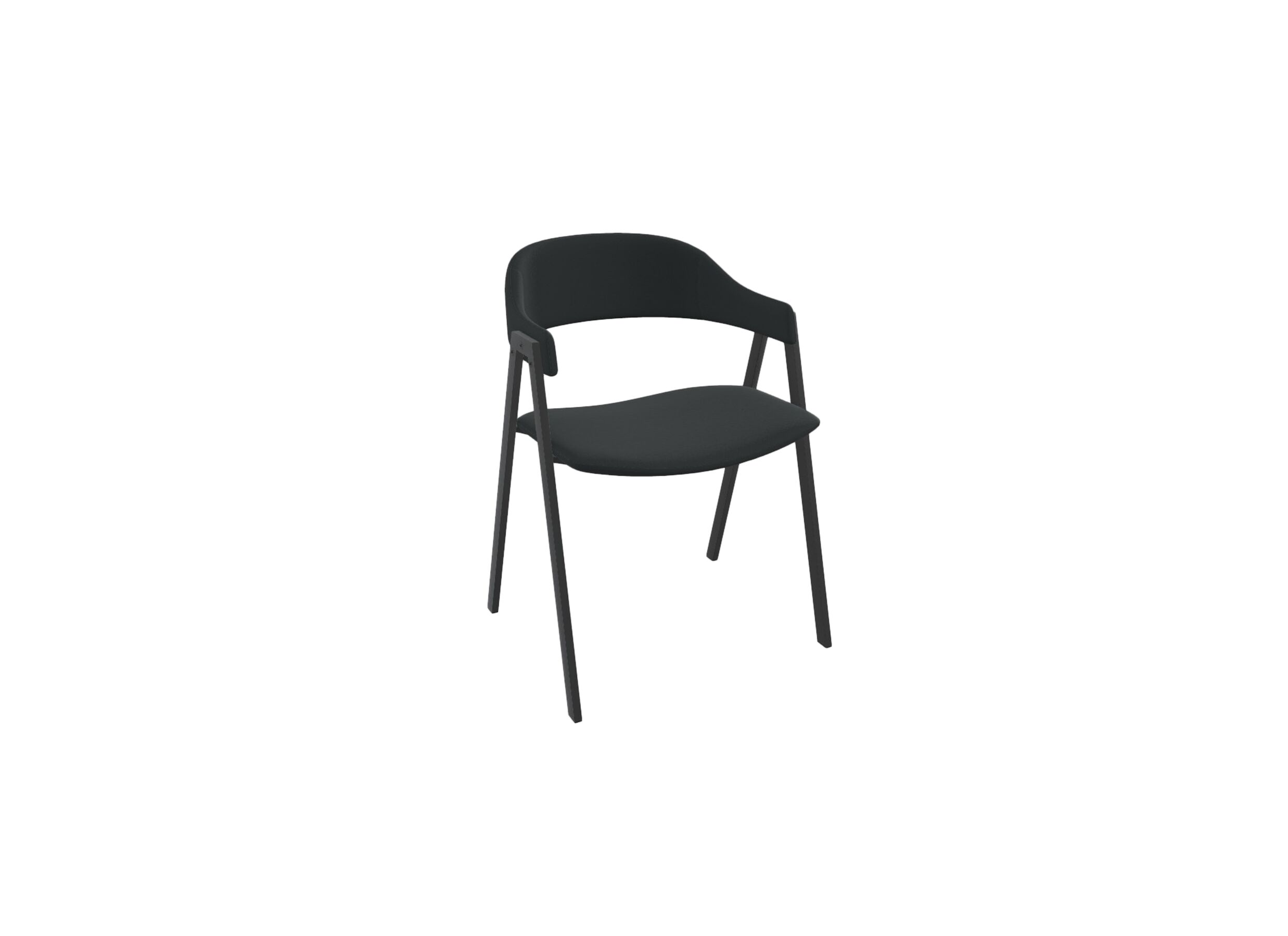 Chaise Arca similicuir noir - Chaise Arca 56x56x76cm - similicuir - noir