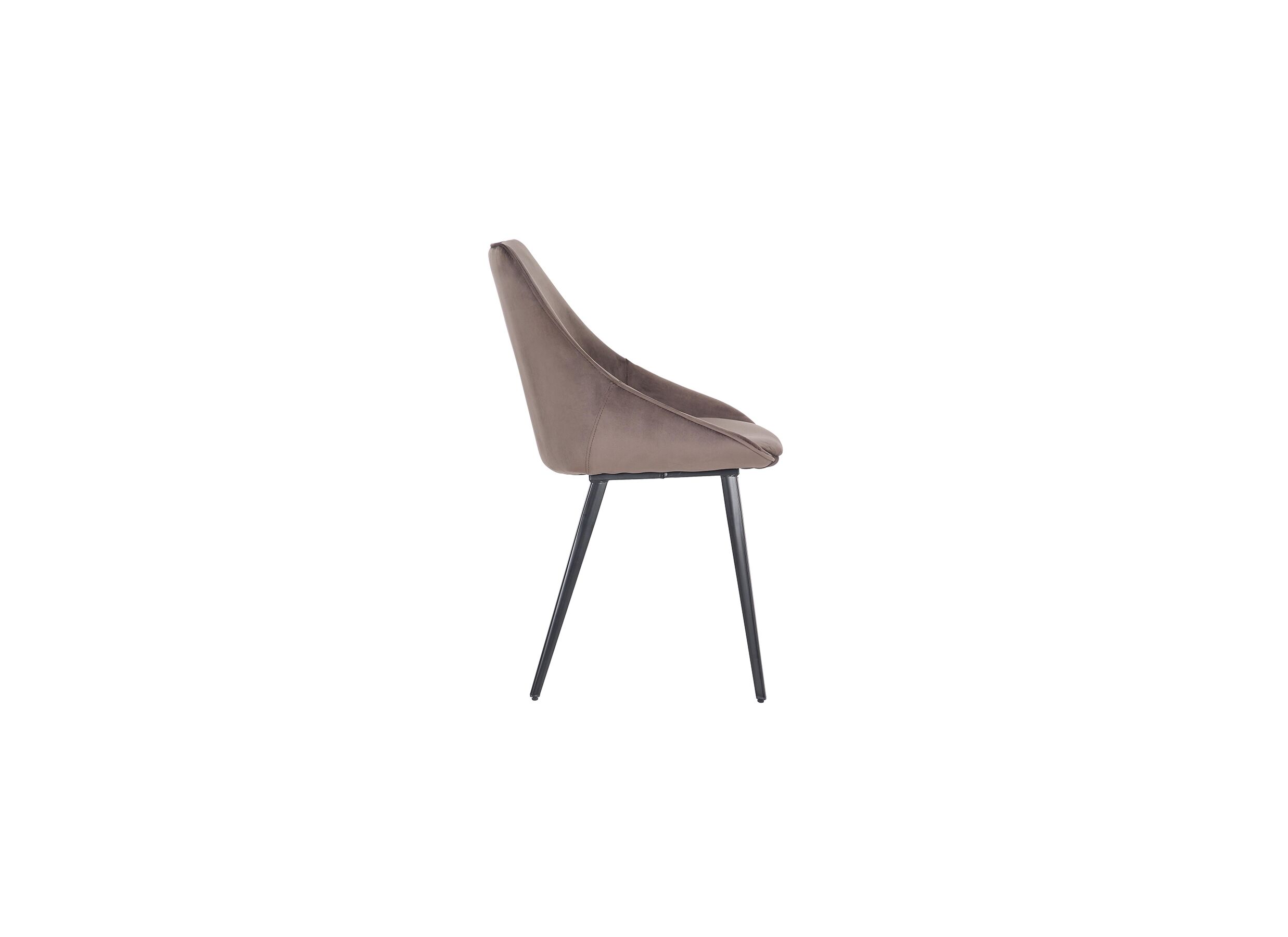 Kuipstoel Cum Laude 48,5x58x85cm - fluweel - chocolade