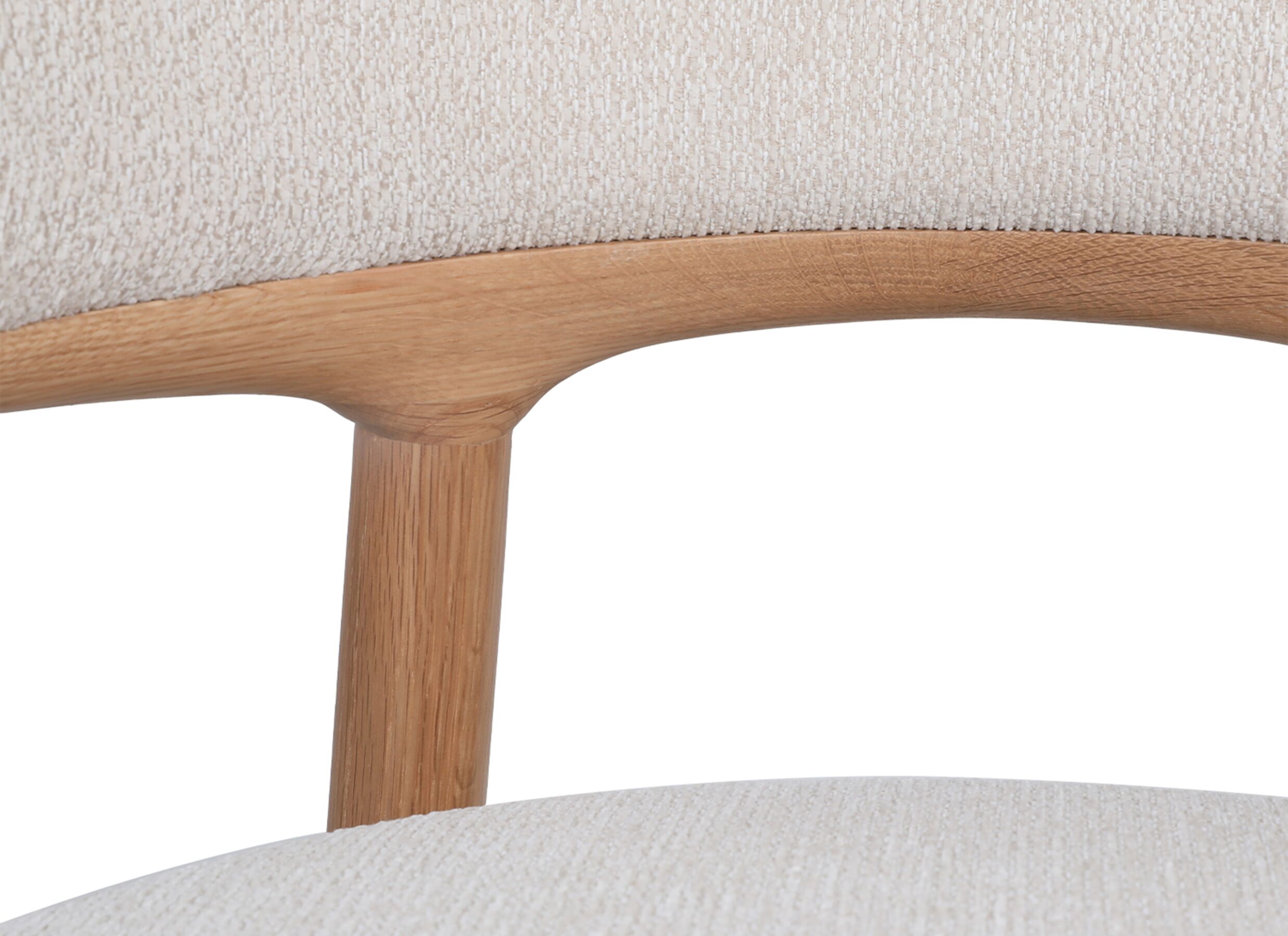 Detailfoto - Stoel Vitti 77x59x60cm - eik massief - white oak