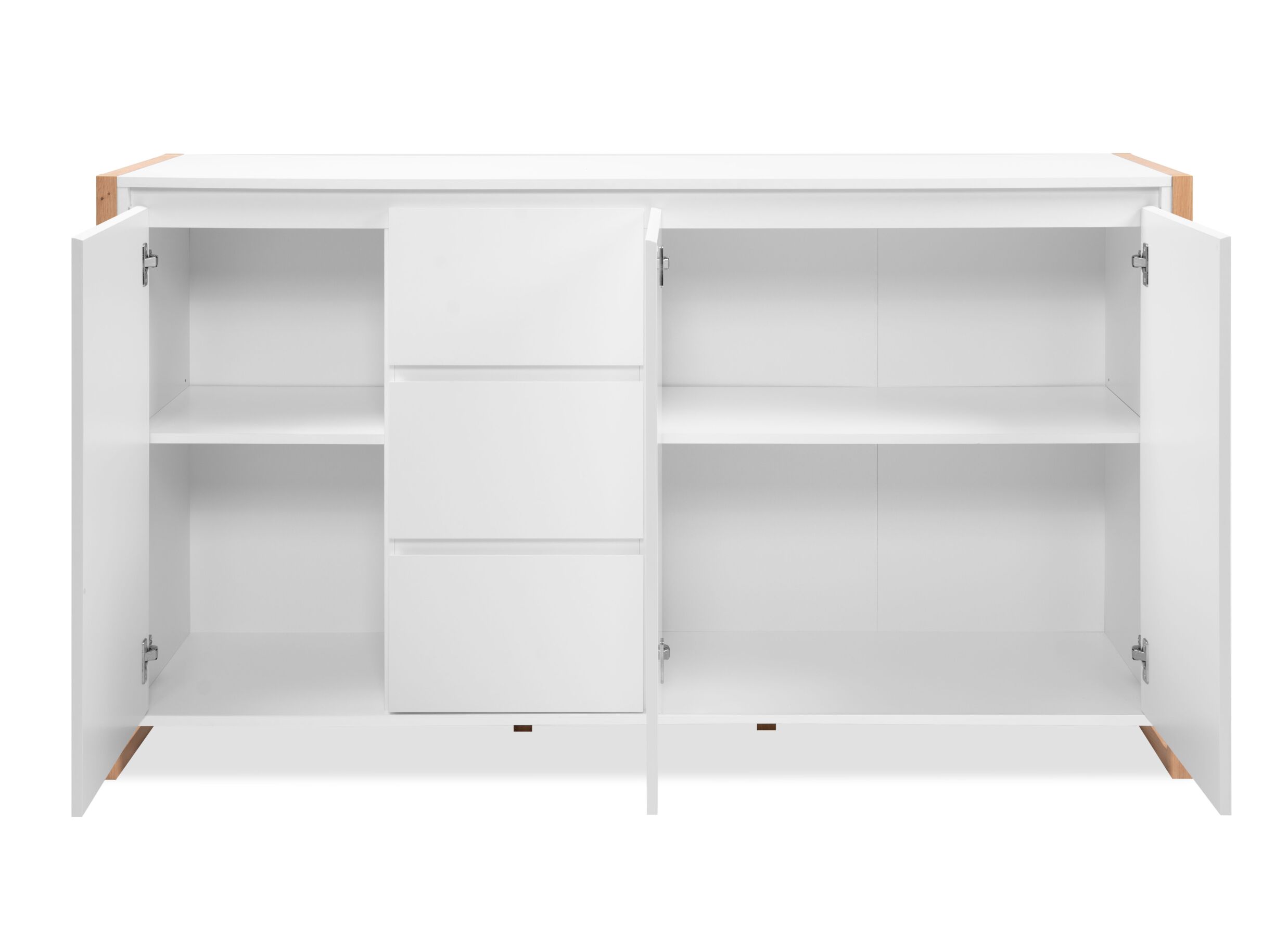 Indeling - Commode Denver 160x40x88cm - decor - wit & artisanale eik