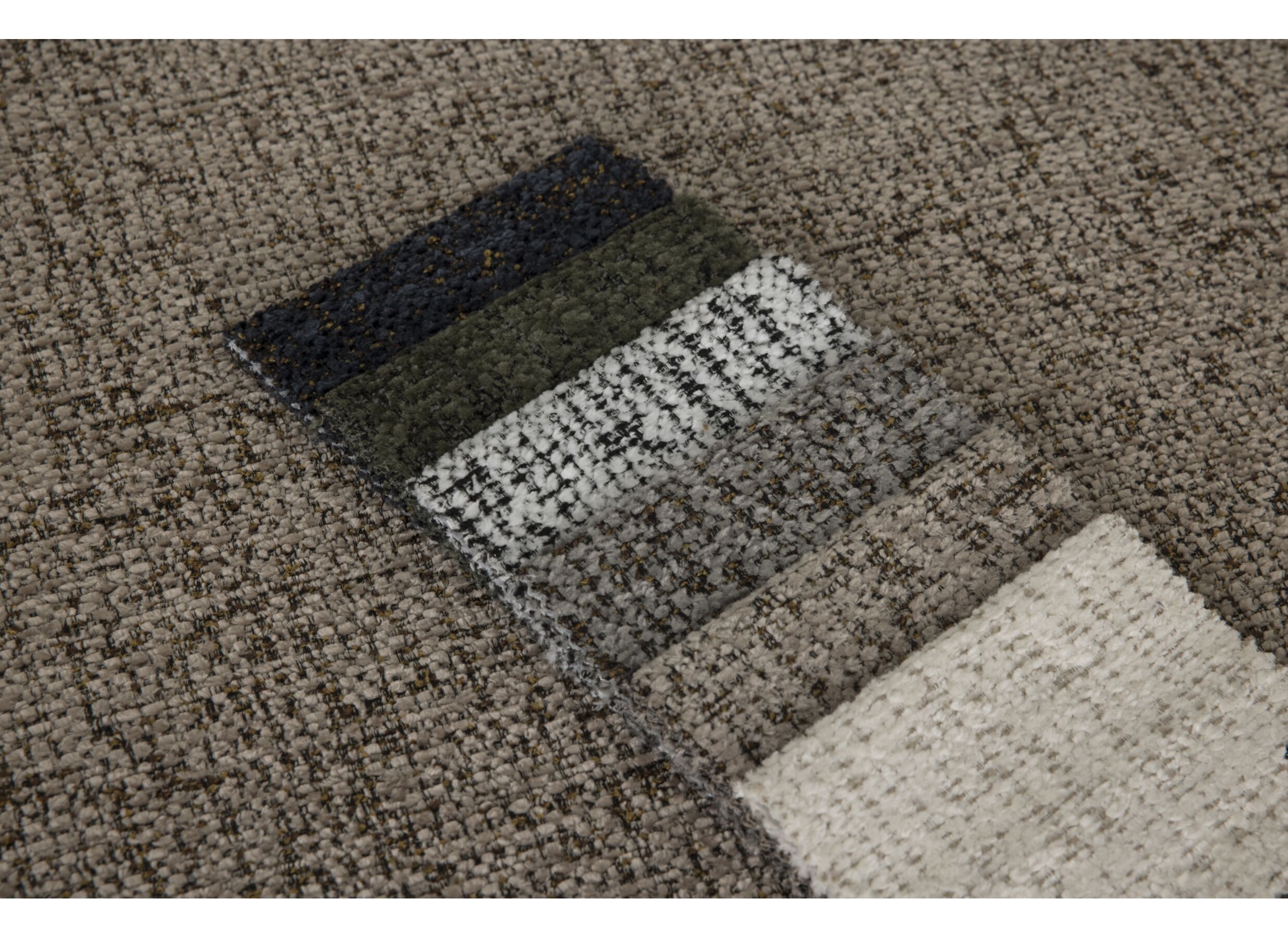 Couleurs - Canapé d'angle Harry 328x185cm - tissu - brun clair