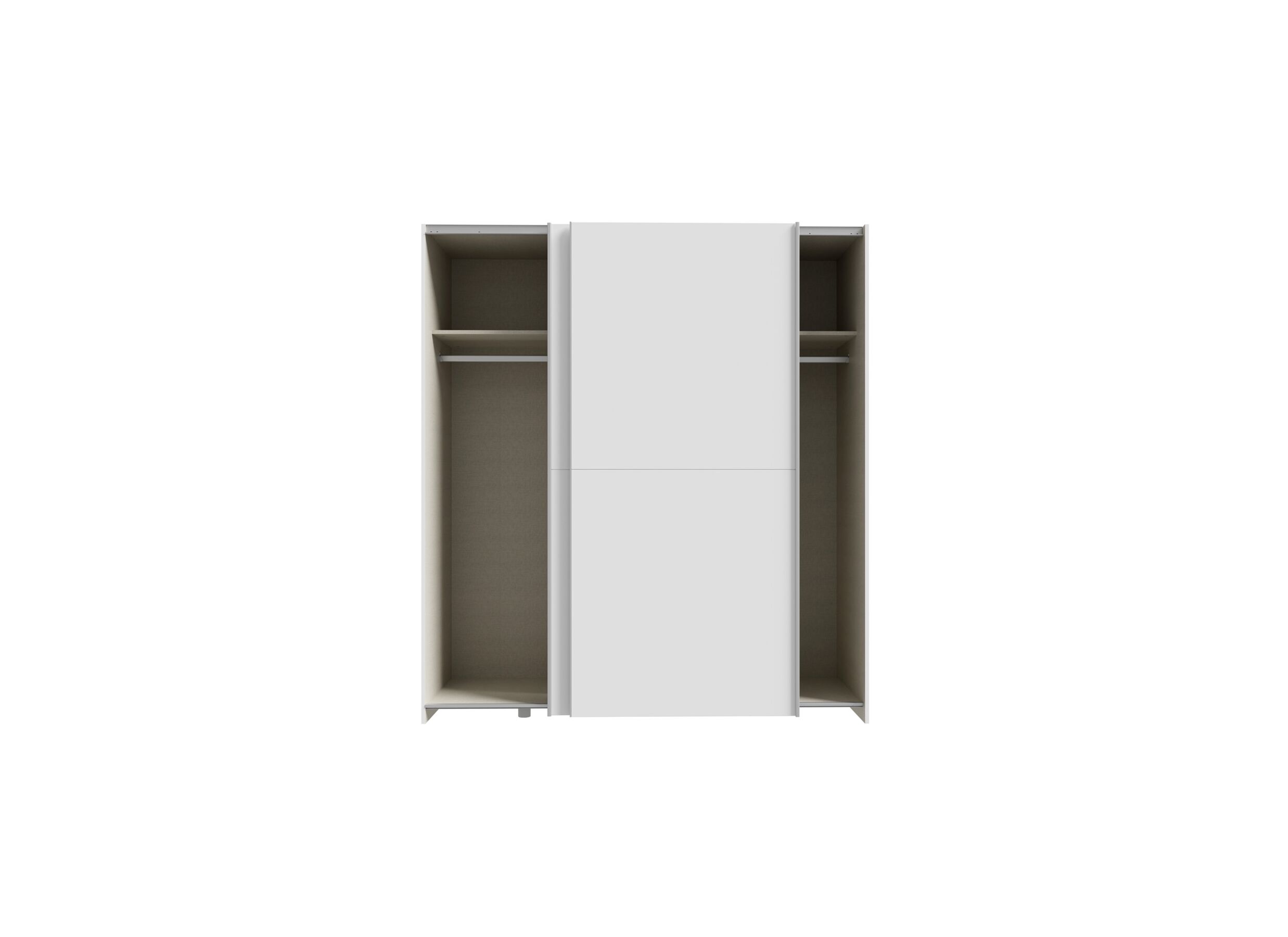 Schuifdeurkast Schach & Matt 170cm - decor - wit