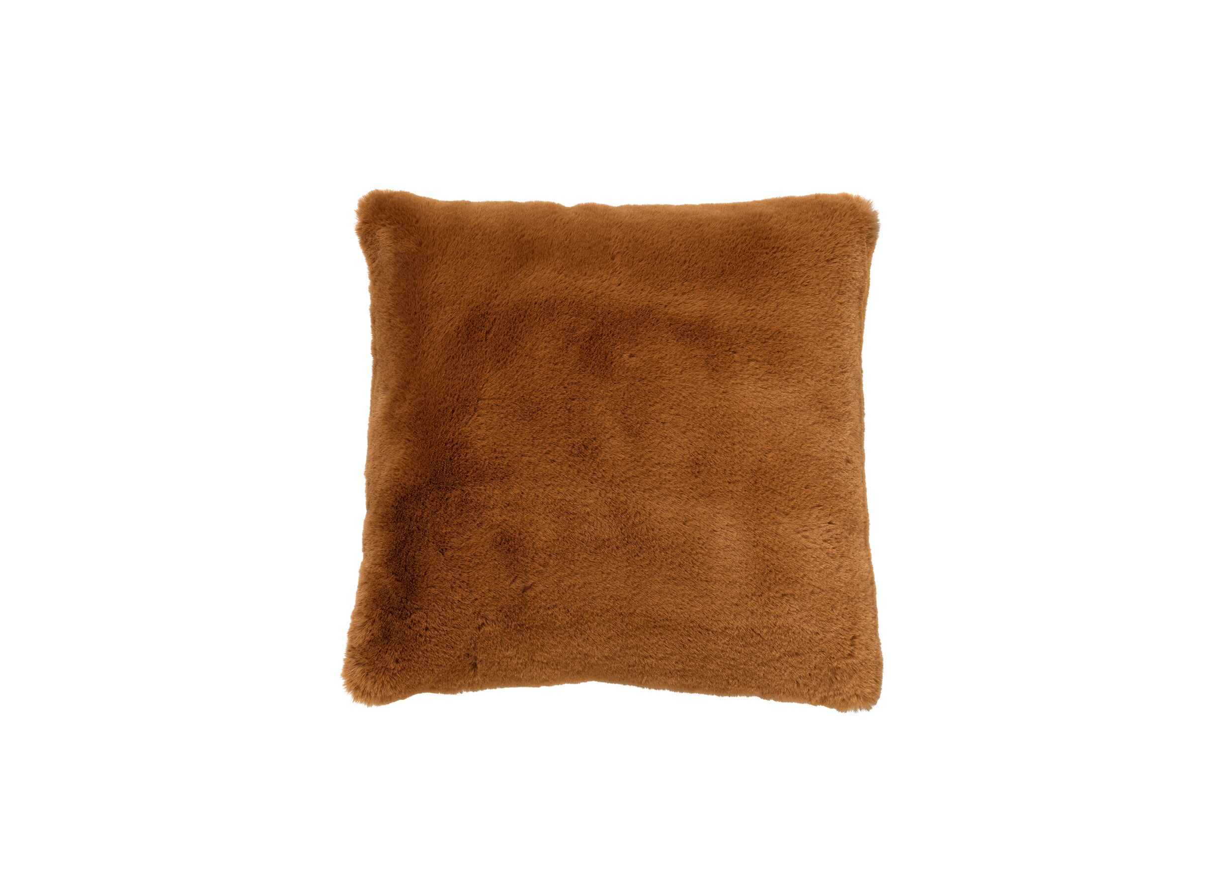 Coussin Zaya 45x45cm tobacco brown - Coussin Zaya 45x45cm - tissu - tobacco brown
