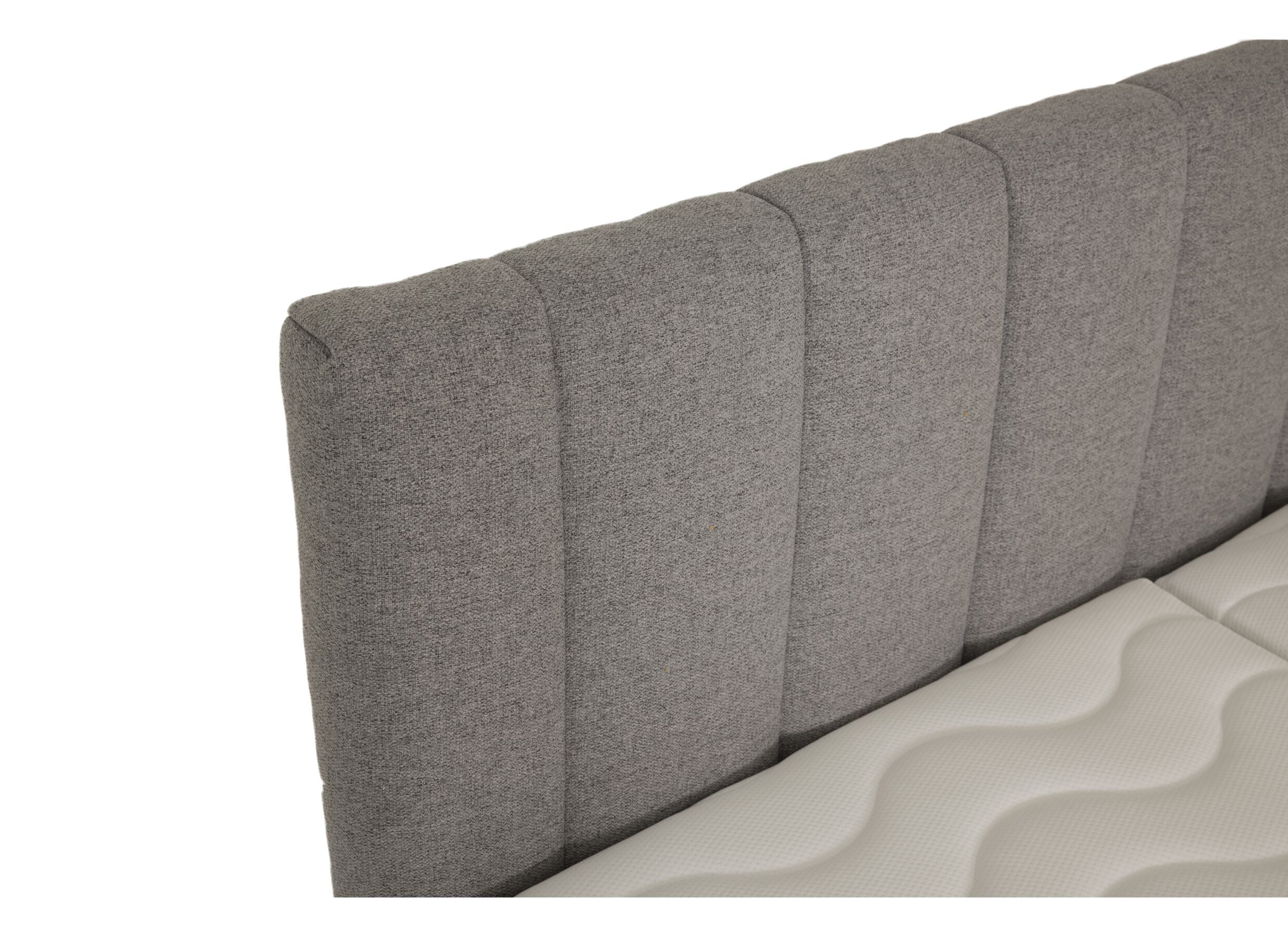 Lit box Miralindo 160x200cm électrique tissu nordic ash