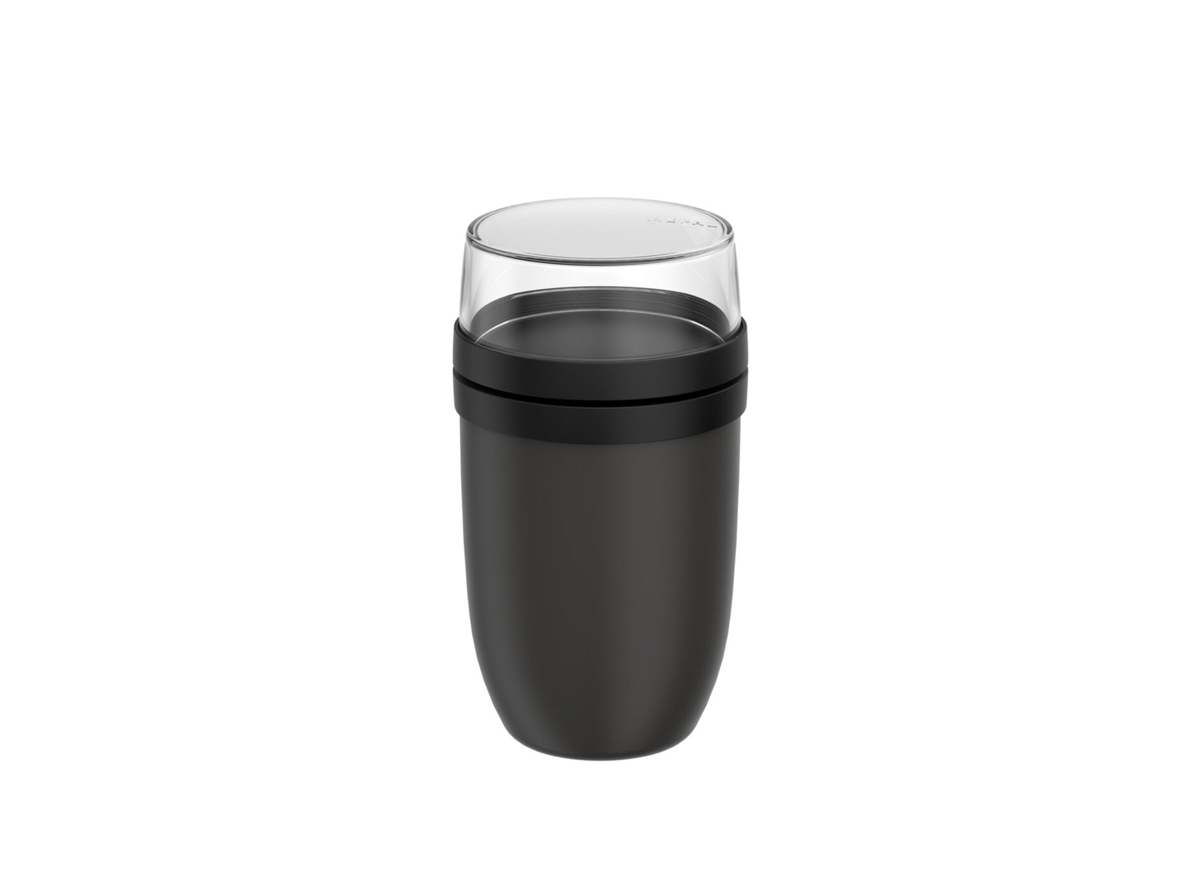 Lunchpot Ellipse 750+300ml - kunststof - nordic black - Lunch pot Ellipse 750+300ml - plastique - nordic black