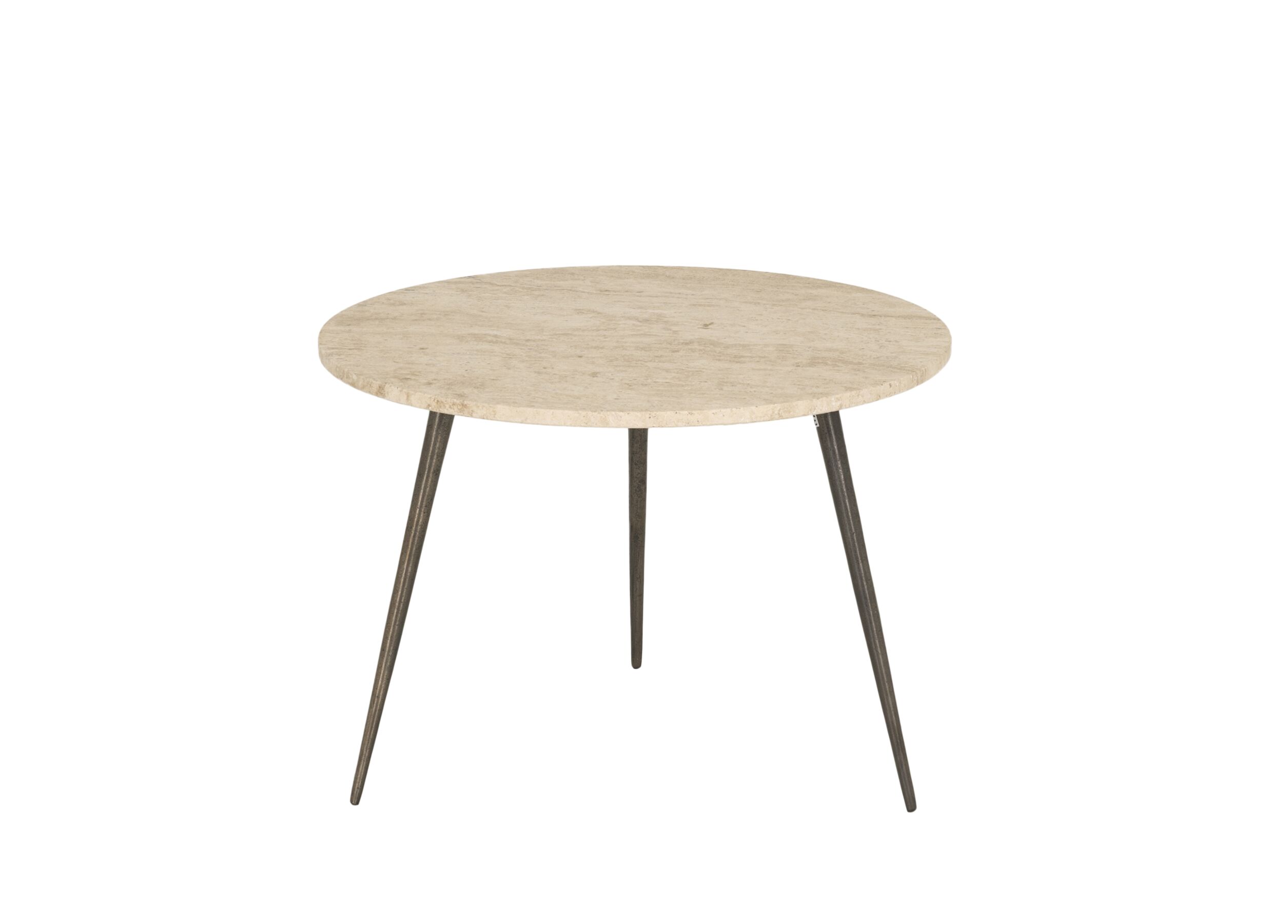 Salontafel Tsori Ø59x41cm - travertijn - beige - Table basse Tsori Ø59x41cm - travertin - beige