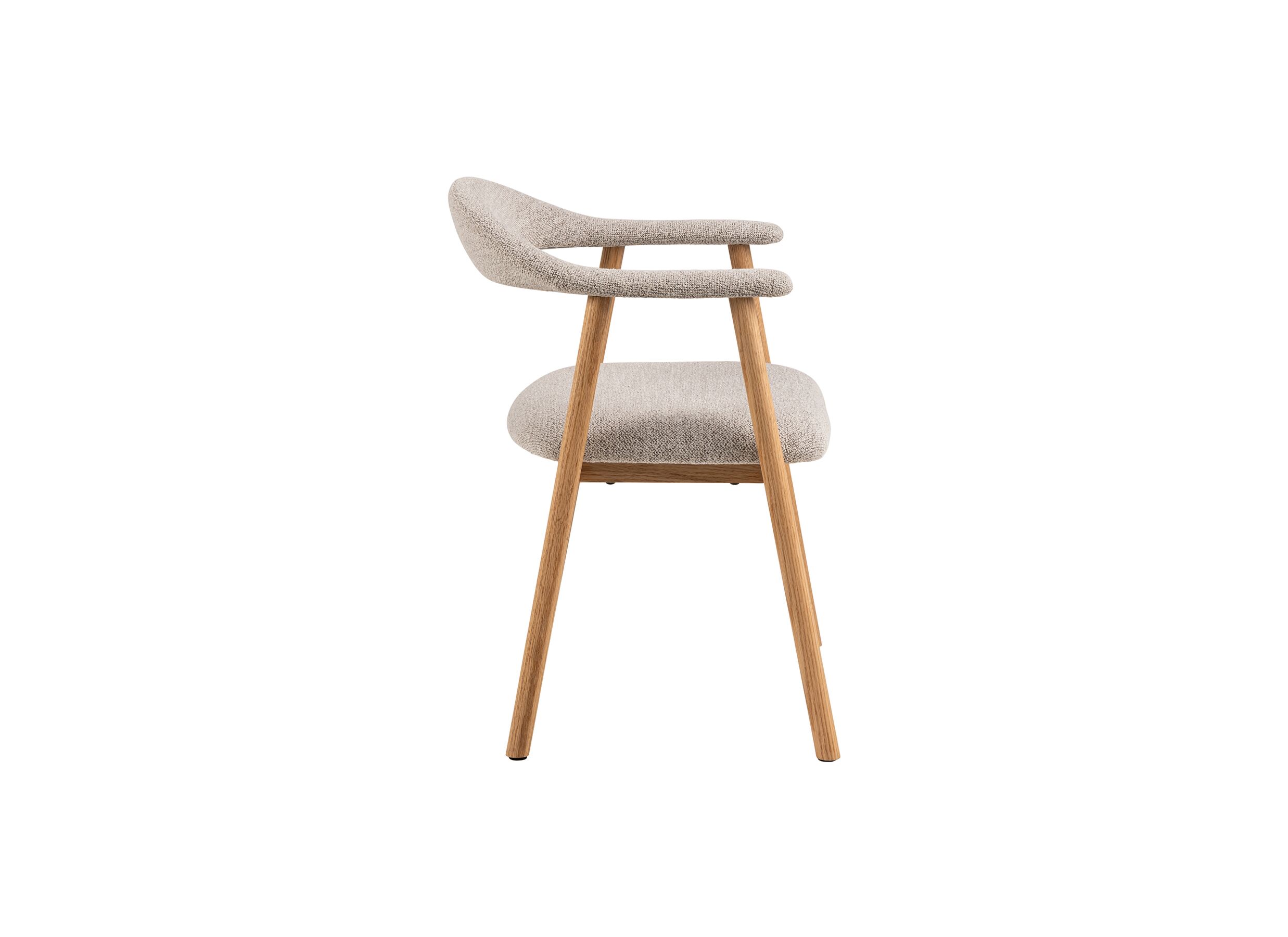 Chaise 56x54x75,5cm - bouclé - beige
