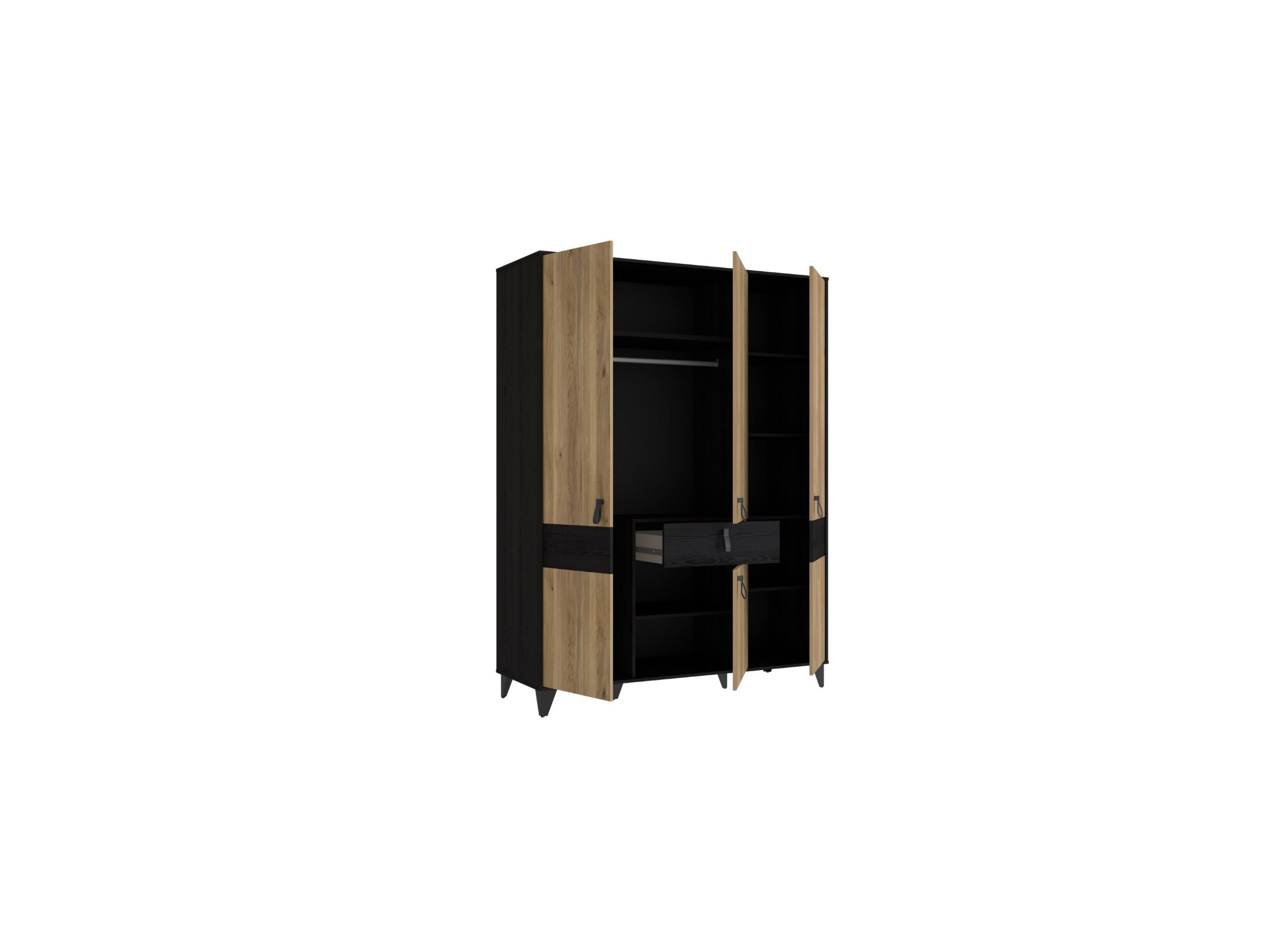 Garde-robe Lya 153cm - décor - cabezone oak/mauvella
