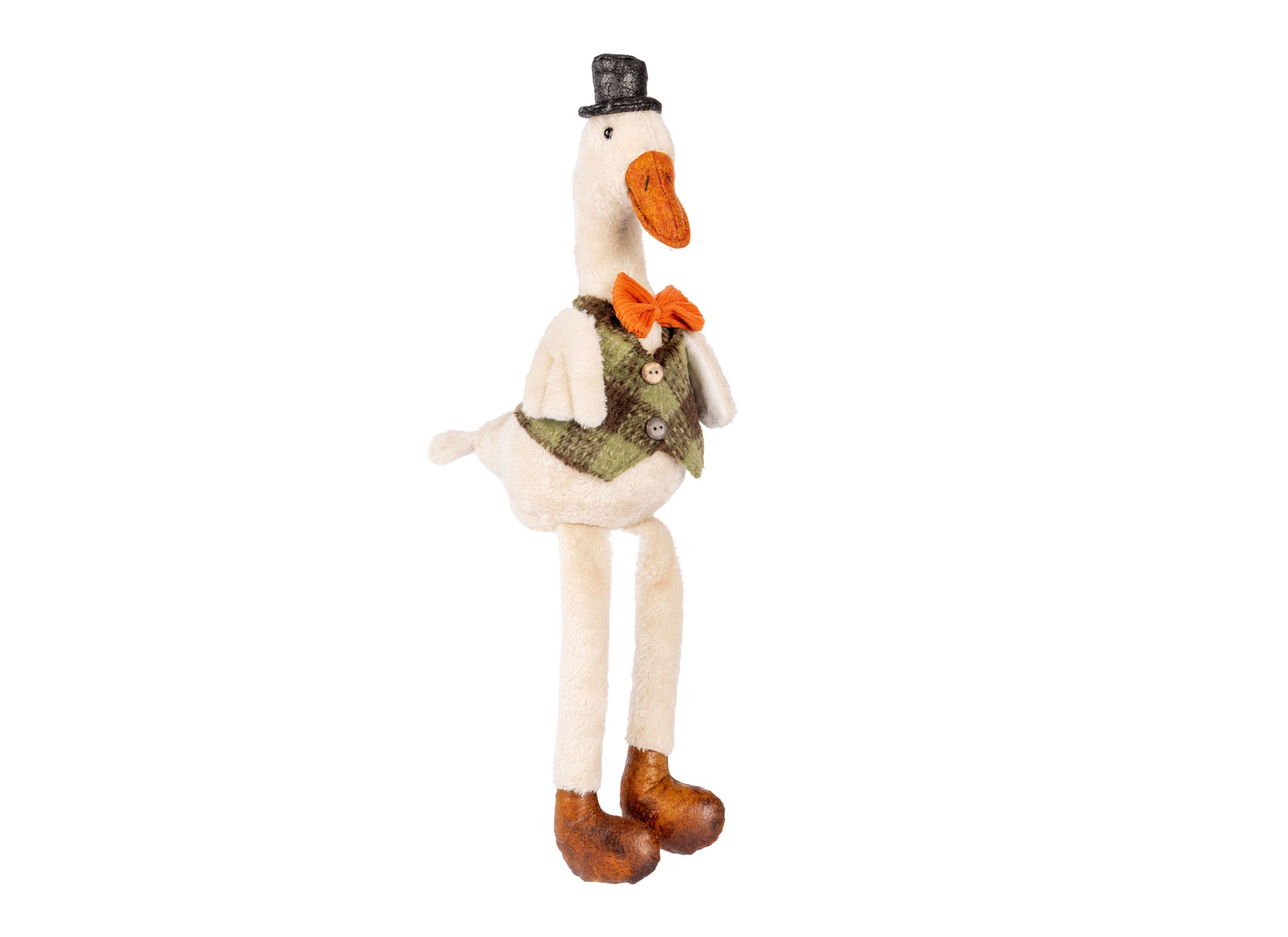 Plus Important - Décoration automne Canard 12,7x20,3x55,9cm - tissu - beige