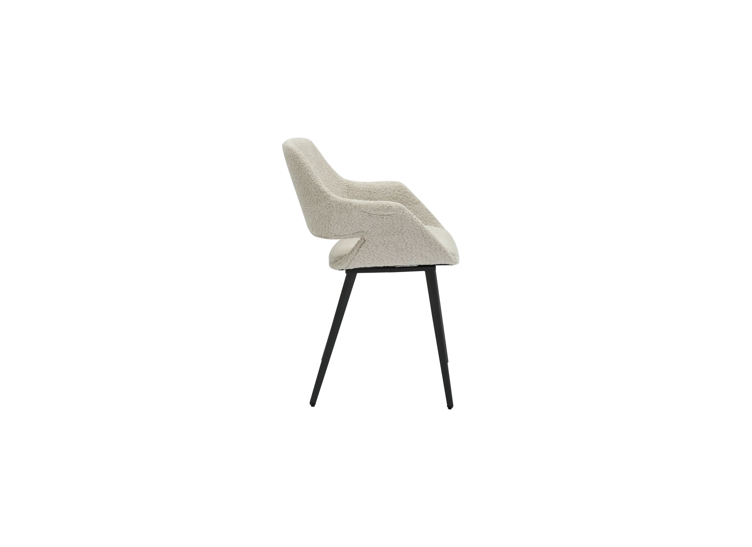 Chaise Marcelo 58x57x81cm - bouclé - beige